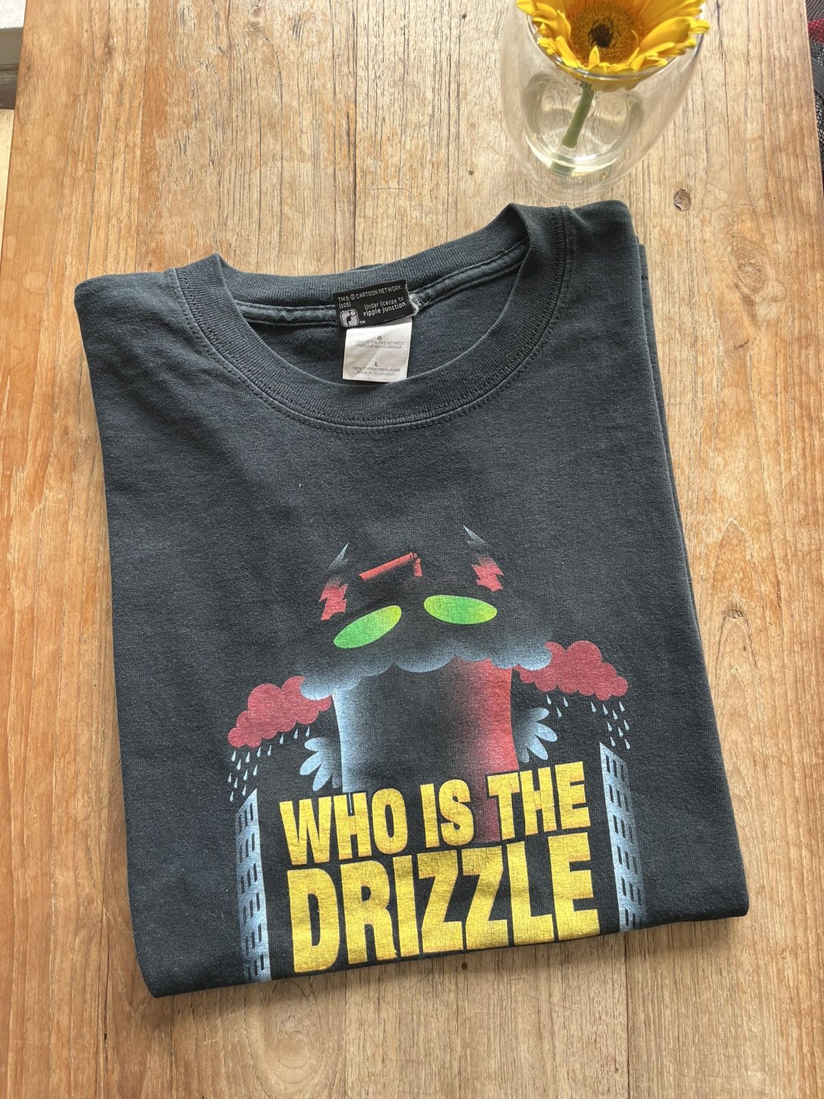 image of Cartoon Network x Vintage Aqua Teen Hunger Force Who Is The Drizzle 05’S in Black (Size Large)