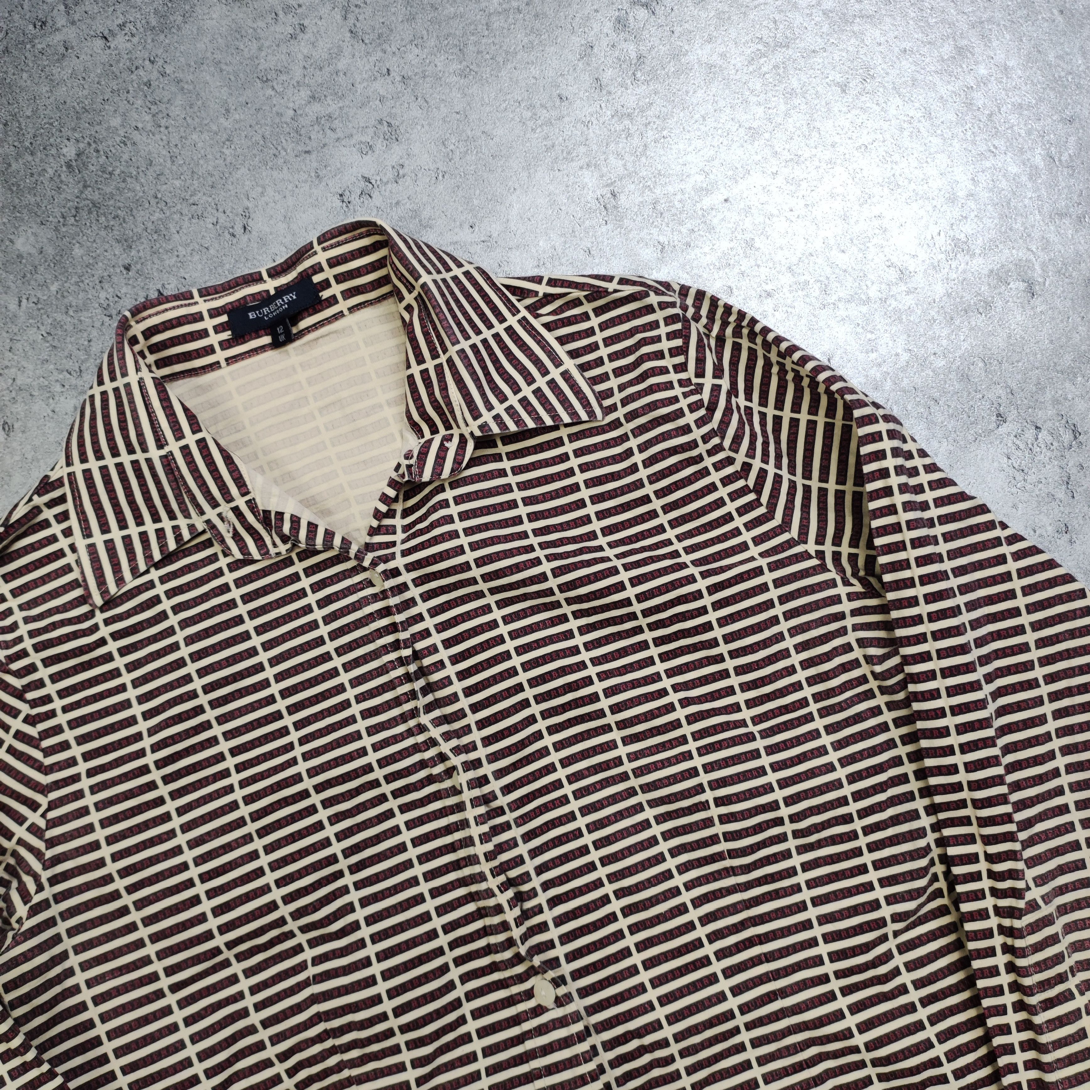 Burberry × Vintage RARE Checkered Nova Burberry London Skinny Logo Shirt Size M / US 6-8 / IT 42-44 - 5 Thumbnail