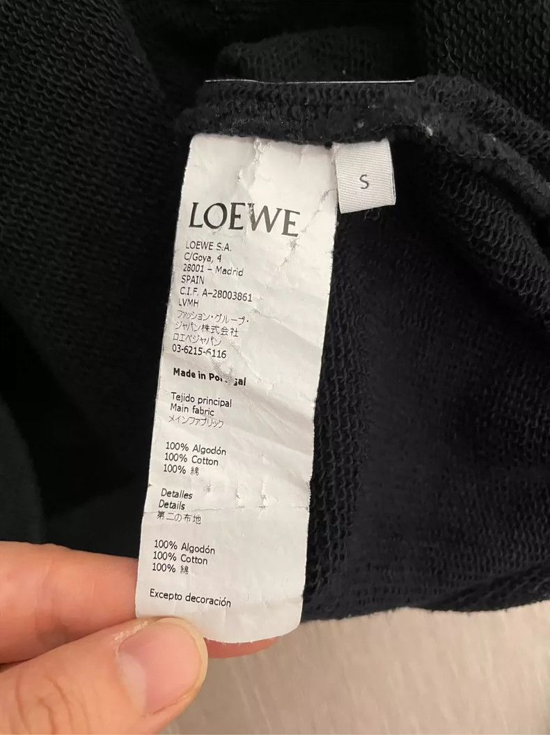 Loewe LOEWE Black embroidered Logo round neck hoodie Size S / US 4 / IT 40 - 4 Thumbnail