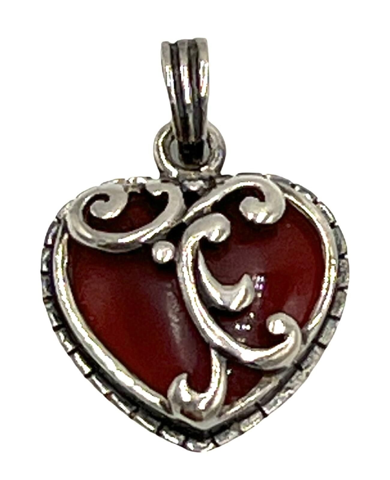 Other Sterling Silver Carnelian Heart Filigree Heart Pendant Size ONE SIZE - 1 Thumbnail
