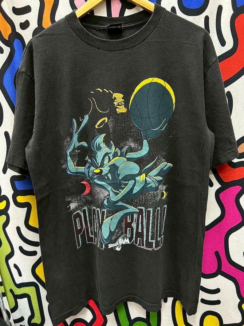 Vintage Vintage 1996 Taz Manian Space Jam Movie tshirt size L Size US L / EU 52-54 / 3 - 2 Thumbnail