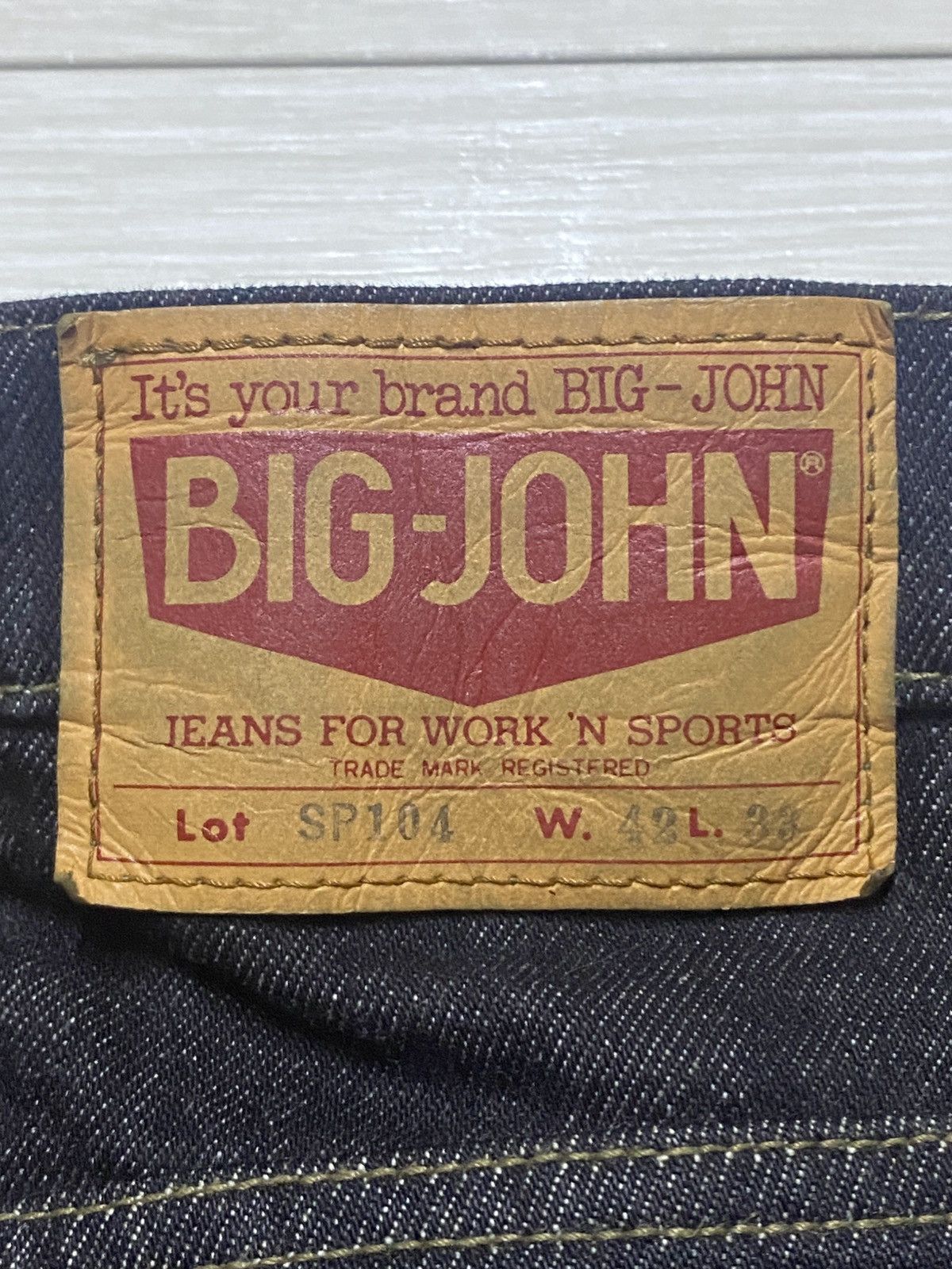 Big John Vintage Big John Black Denim Distressed Repair Baggy Jeans Size US 41 - 11 Thumbnail