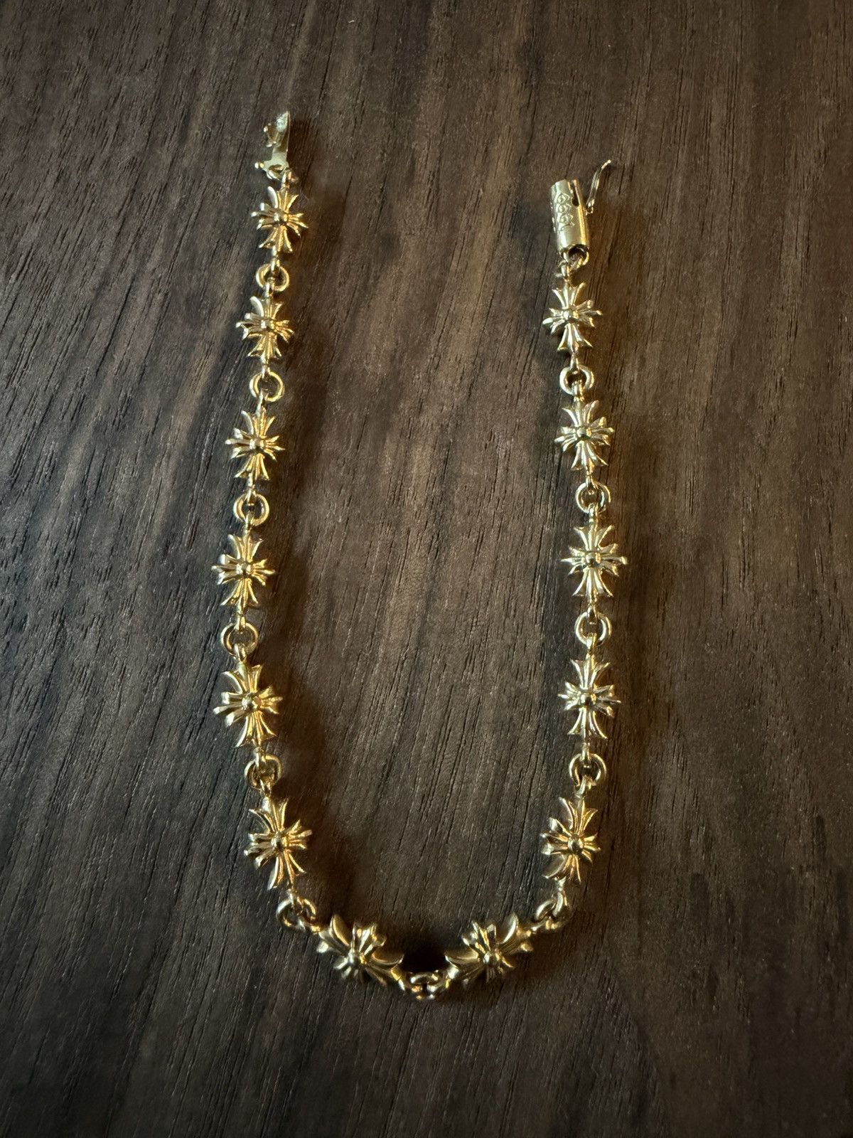 Chrome Hearts Chrome Hearts Tiny E Gold 13 Link 22k Bracelet Size ONE SIZE - 1 Thumbnail