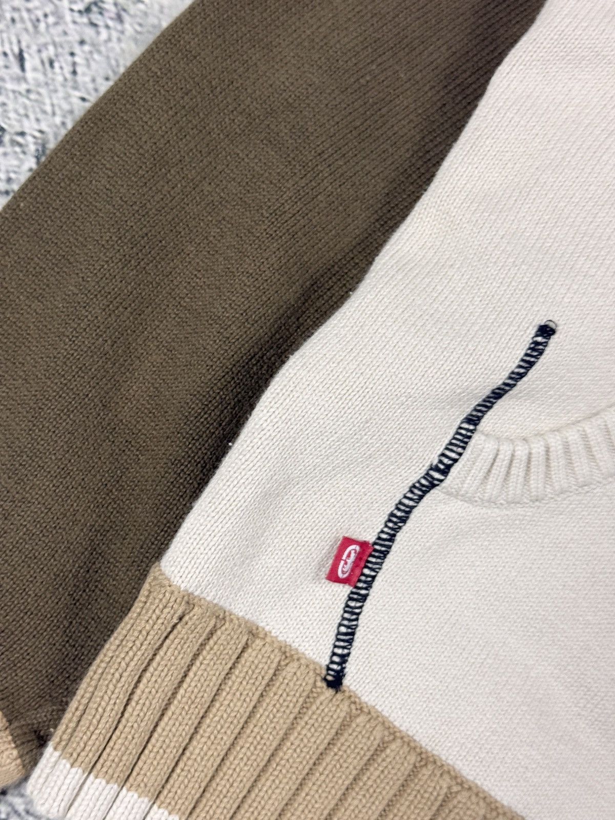 Ecko Unltd. Ecko Unltd vintage zip hooded sweater beige brown big logo Size US L / EU 52-54 / 3 - 4 Thumbnail