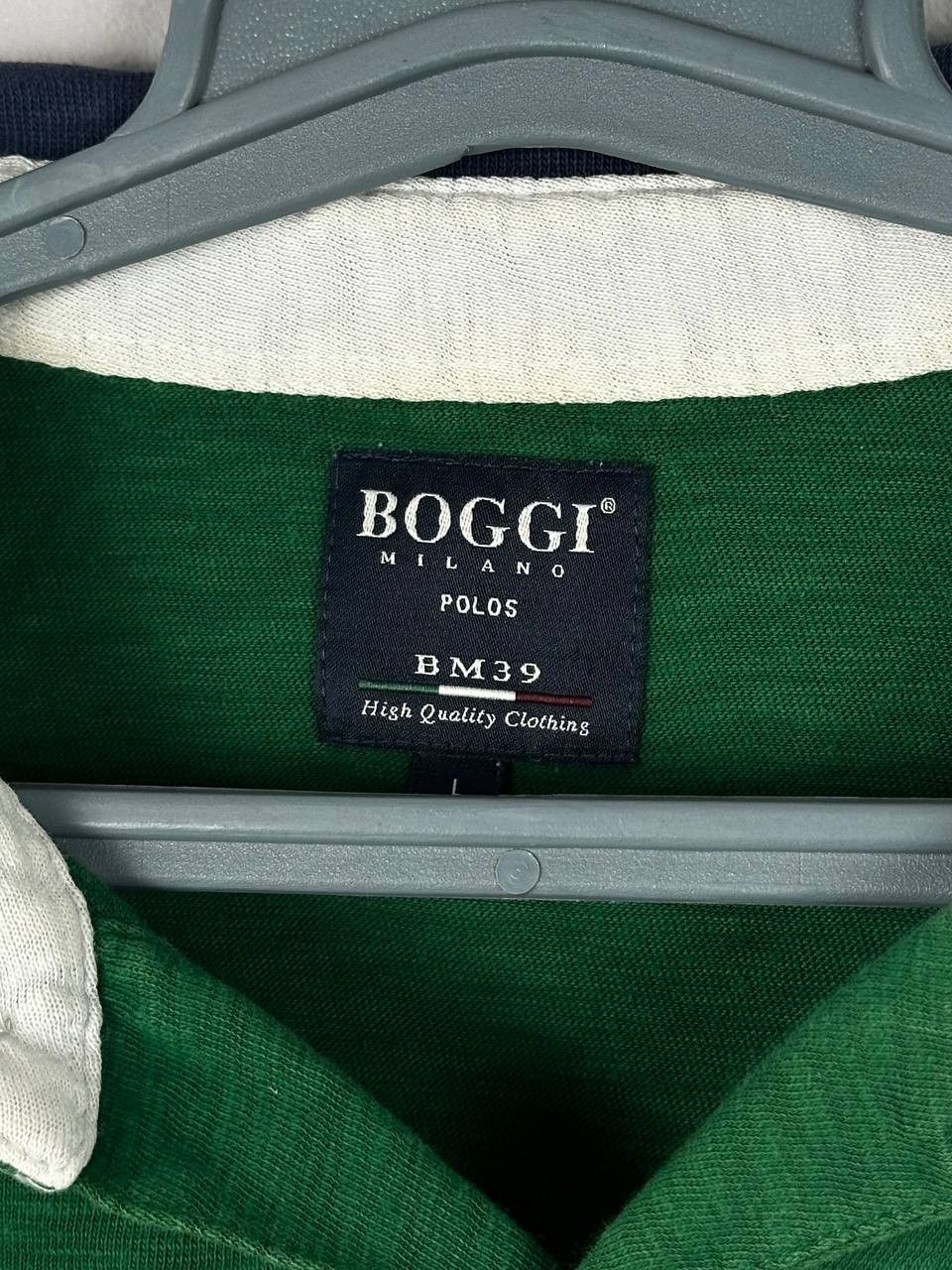 Boggi Vintage Boggi Milano 39 Luxury Green Polo T Shirt Size US L / EU 52-54 / 3 - 5 Thumbnail