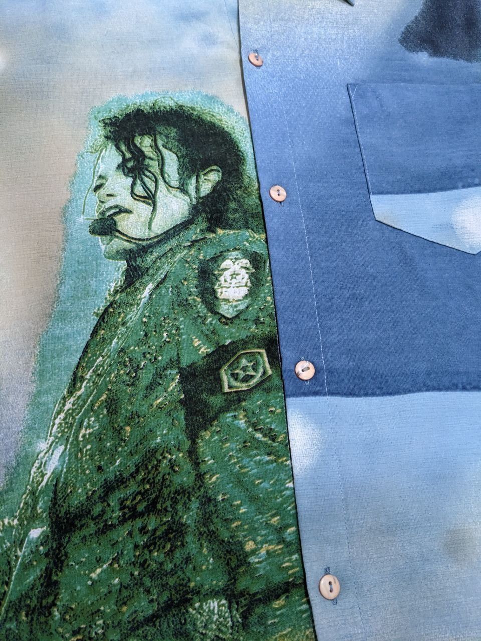 Band Tees VINTAGE AOP BUTTON UP MICHAEL JACKSON Size US M / EU 48-50 / 2 - 5 Thumbnail