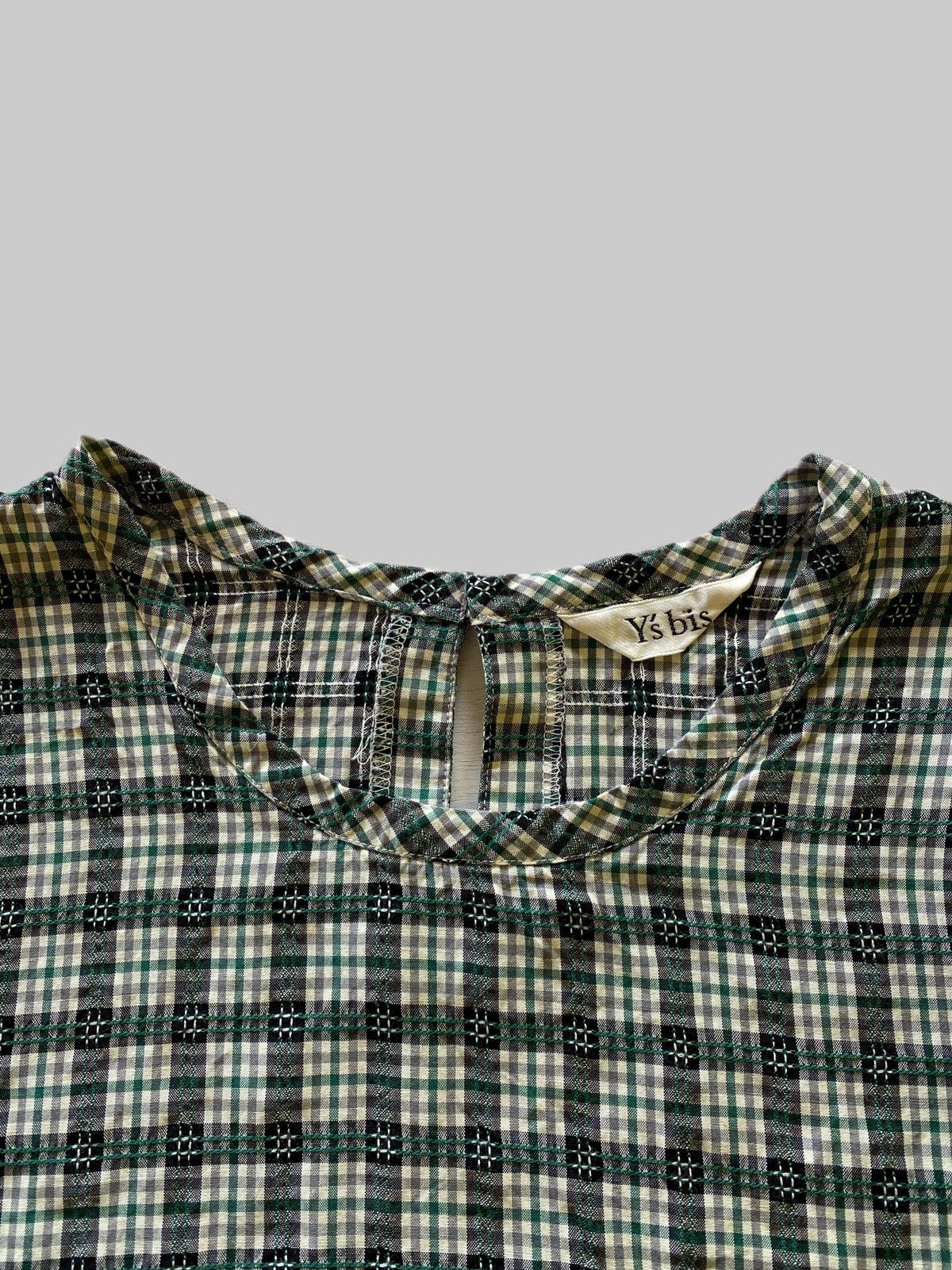 Yohji Yamamoto Vintage Y’s Bis Sashiko Plaid Tops Size M / US 6-8 / IT 42-44 - 2 Thumbnail