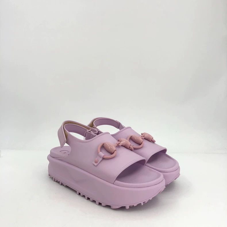 Gucci Gucci Purple Thick Sole Casual Sandals-2506 Size US 8 / IT 38 - 2 Thumbnail