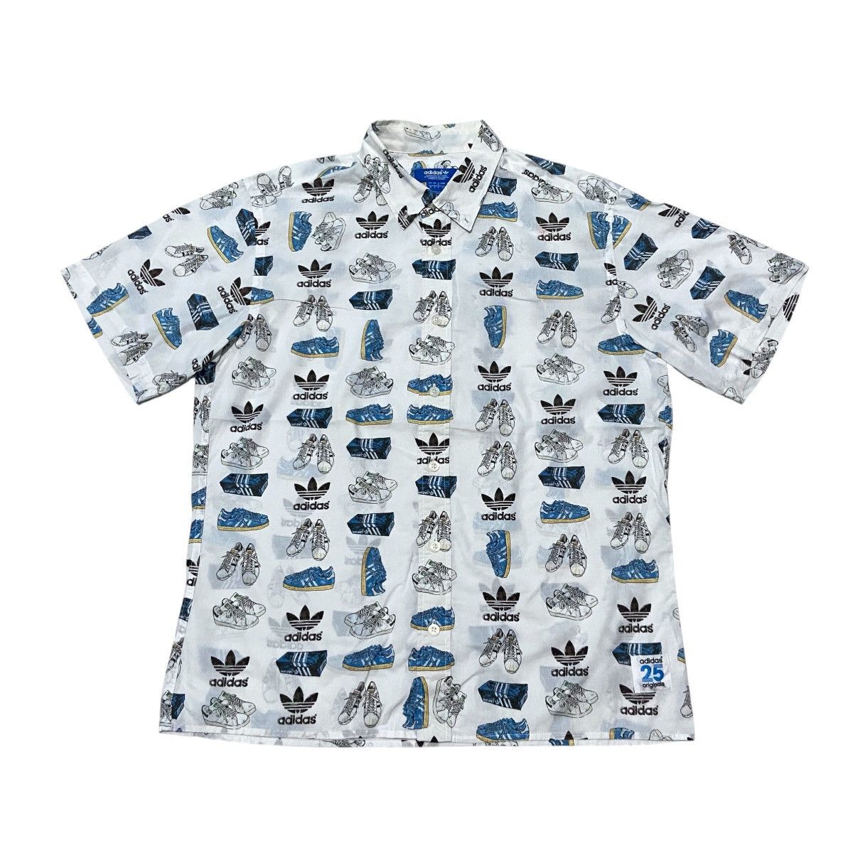 Vintage Adidas 25th Anniversary Full Print Shirt