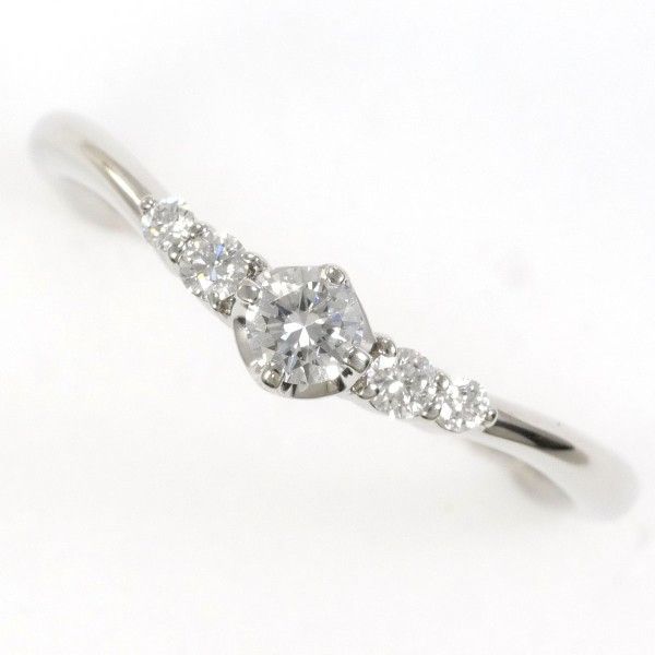 Luxuness Star Jewelry Pt950 Diamond Ring Metal Ring in Silver, Women's