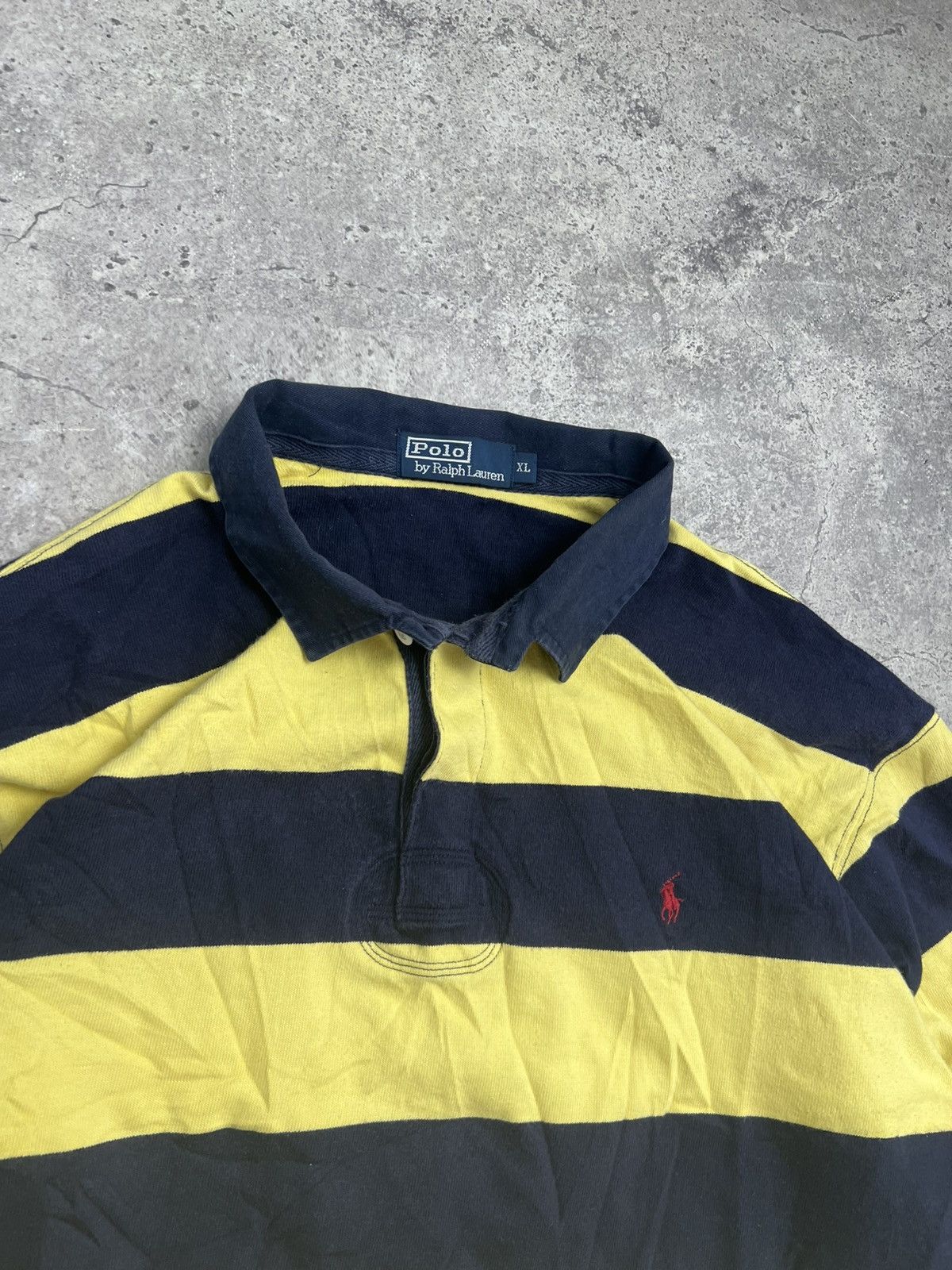 Polo Ralph Lauren Vintage Polo Ralph Lauren Rugby Striped Shirt Size US XL / EU 56 / 4 - 4 Thumbnail