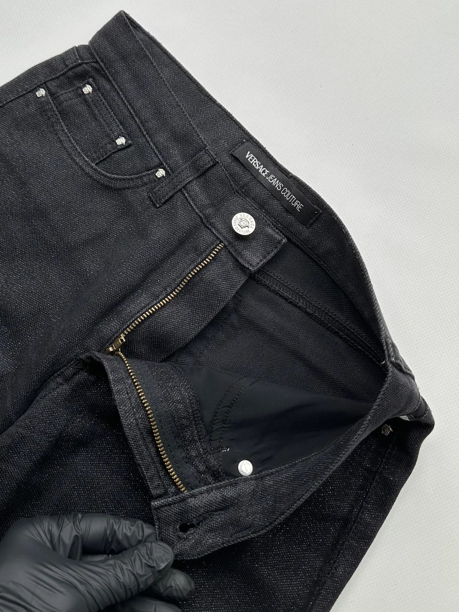 Versace Versave Jeans Couture Vintage Light Flare Pants (125) Size 26" / US 2 / IT 38 - 6 Thumbnail