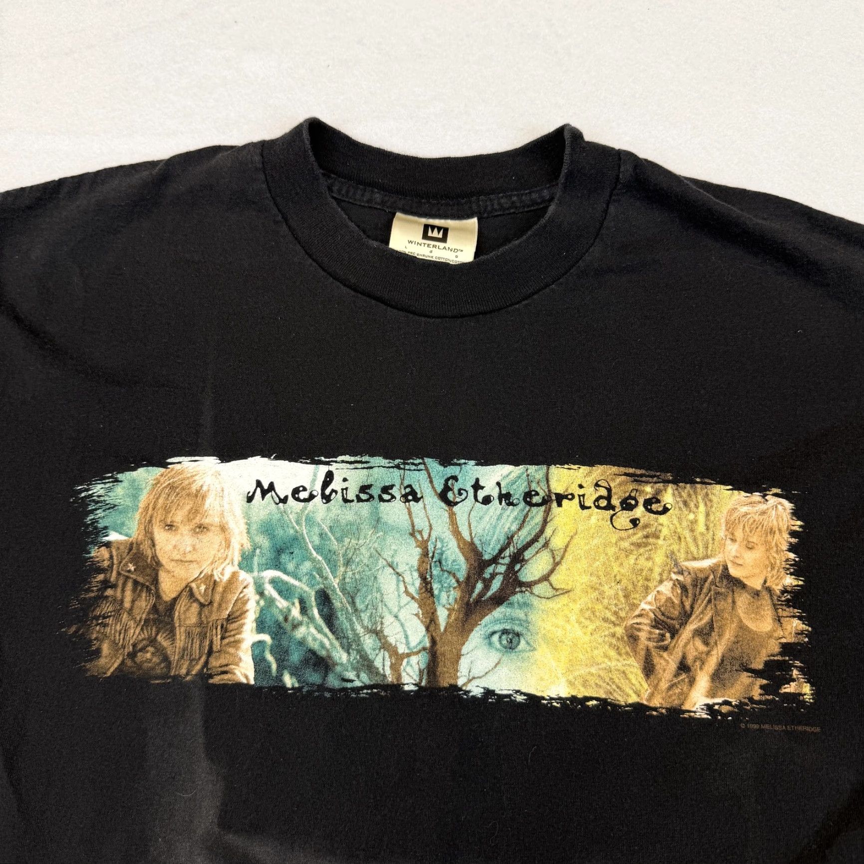 Melissa VINTAGE Melissa Etheridge Breakdown Tee Mens Large Black Tour 90s Winterland Shirt Size US L / EU 52-54 / 3 - 4 Thumbnail