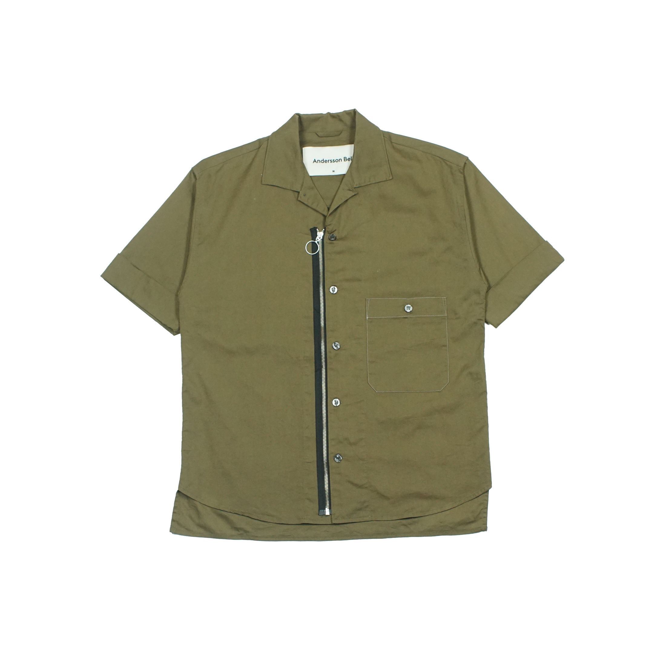 Andersson Bell Camp Collar Zip Shirt