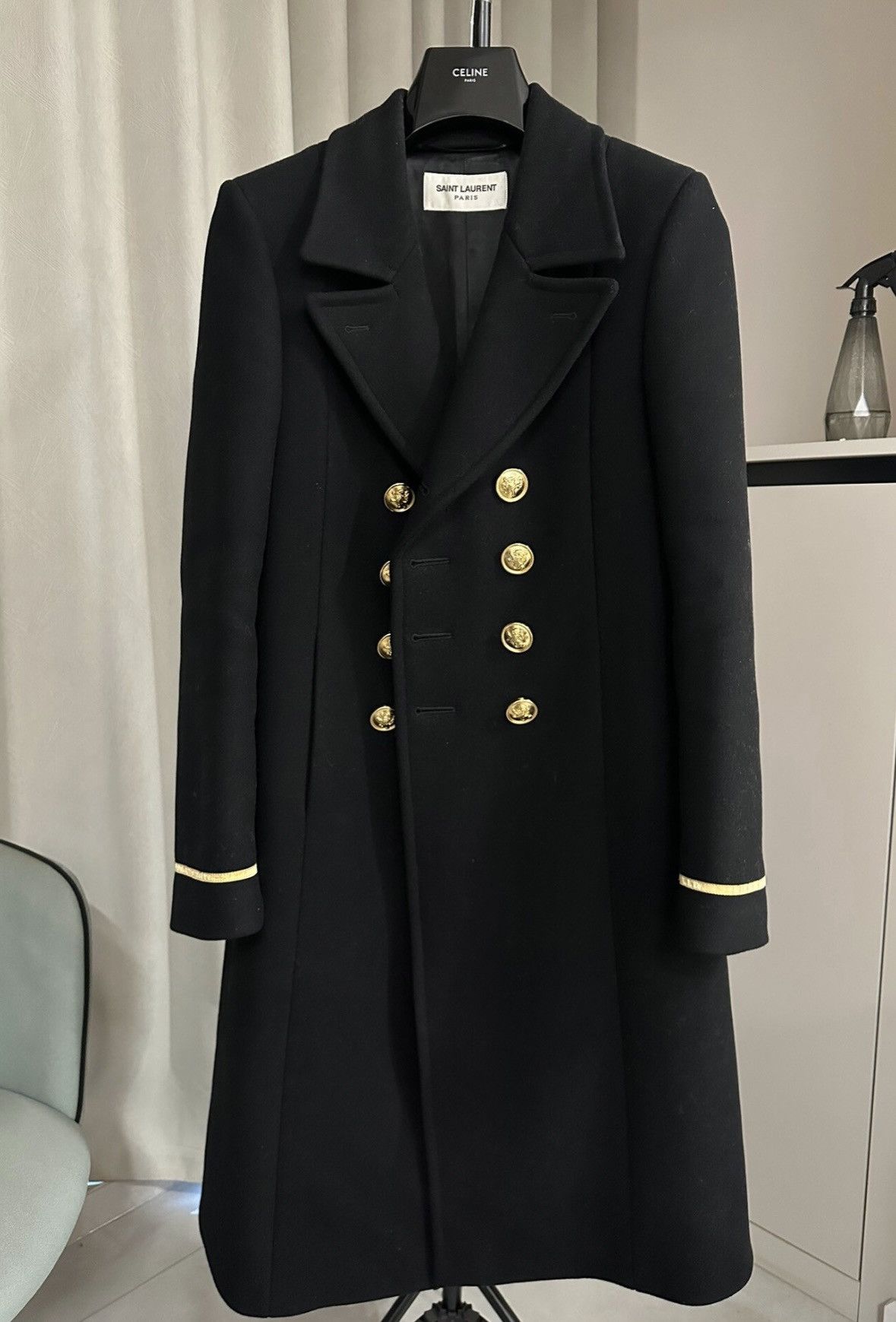 Saint Laurent Paris Saint Laurent SLP 2016FW Court Lion Gold Button Coat Size US S / EU 44-46 / 1 - 1 Thumbnail