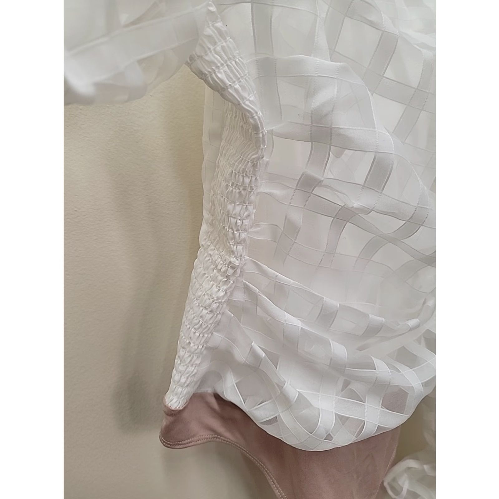 Amanda Uprichard Amanda Uprichard Lynda Checkered white ruffle off shoulder bodysuit M Size M / US 6-8 / IT 42-44 - 2 Thumbnail