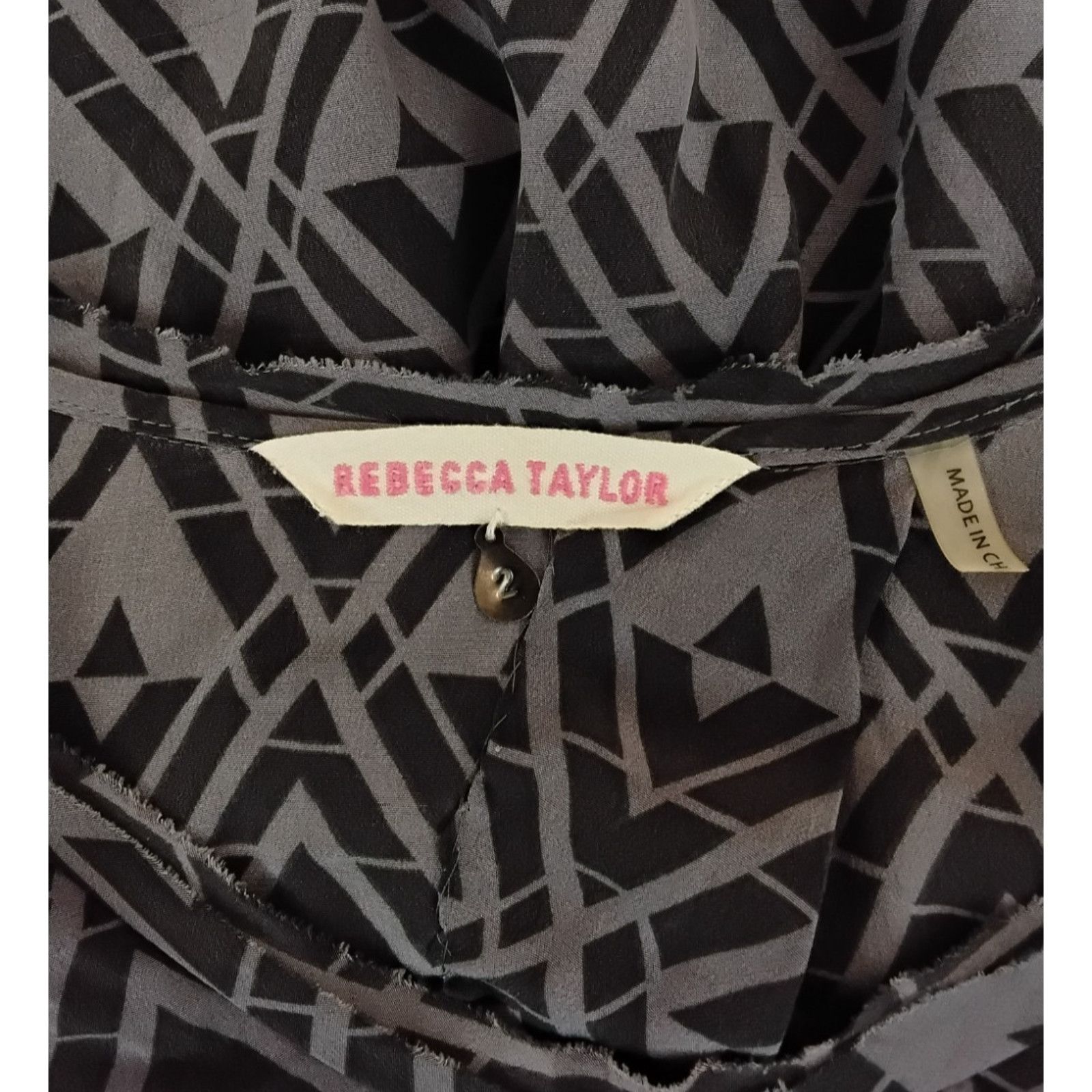 Rebecca Taylor Rebecca Taylor Dress Women's 2 Gray Geometric Pattern Size XS / US 0-2 / IT 36-38 - 15 Thumbnail
