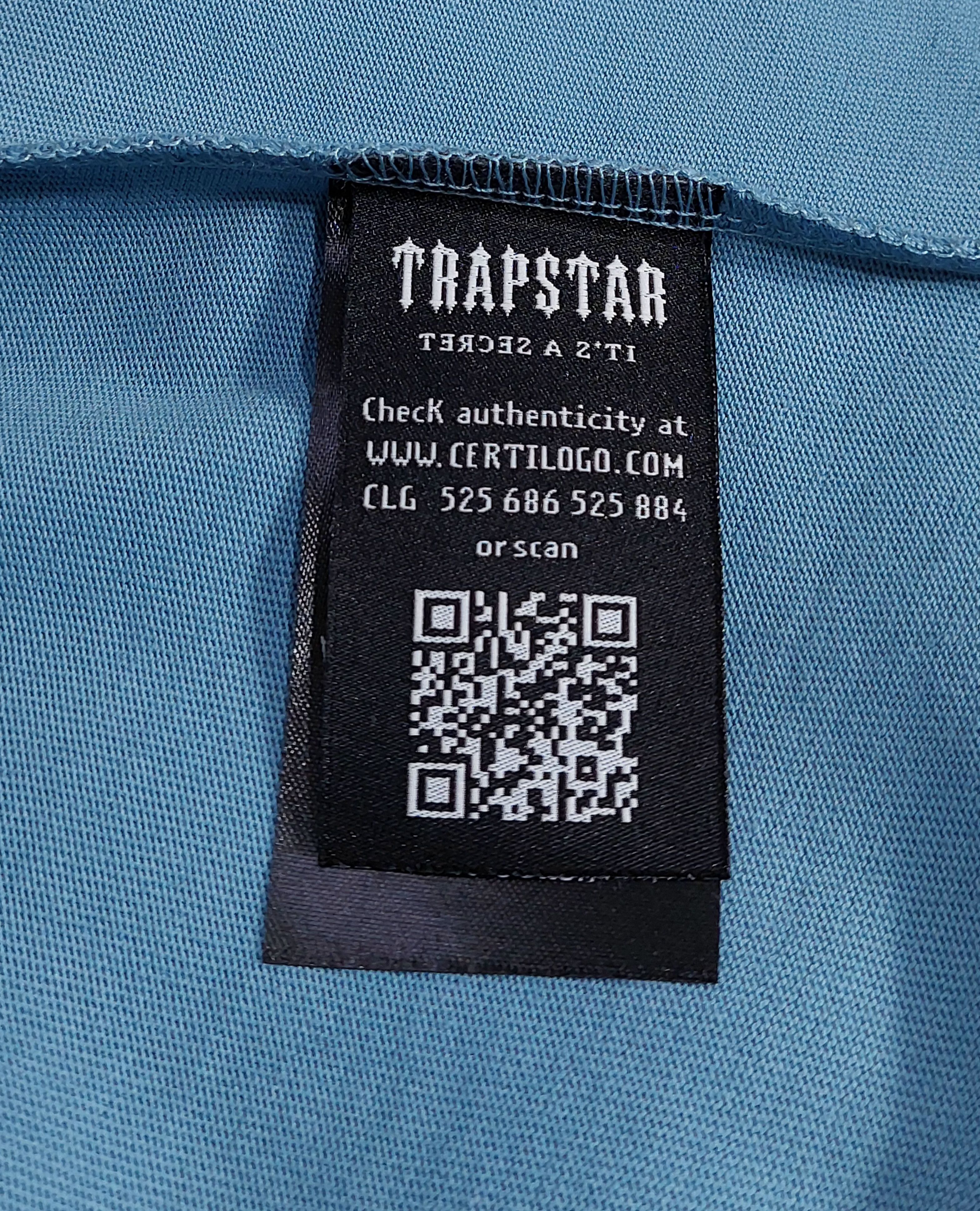 Trapstar London script logo print cotton tshirt - white / blue L Size US L / EU 52-54 / 3 - 4 Thumbnail