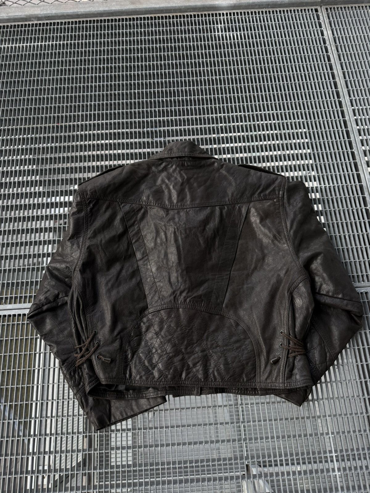 Genuine Leather Avant-garde Cropped Lamp Leather Jacket Size L / US 10 / IT 46 - 13 Thumbnail