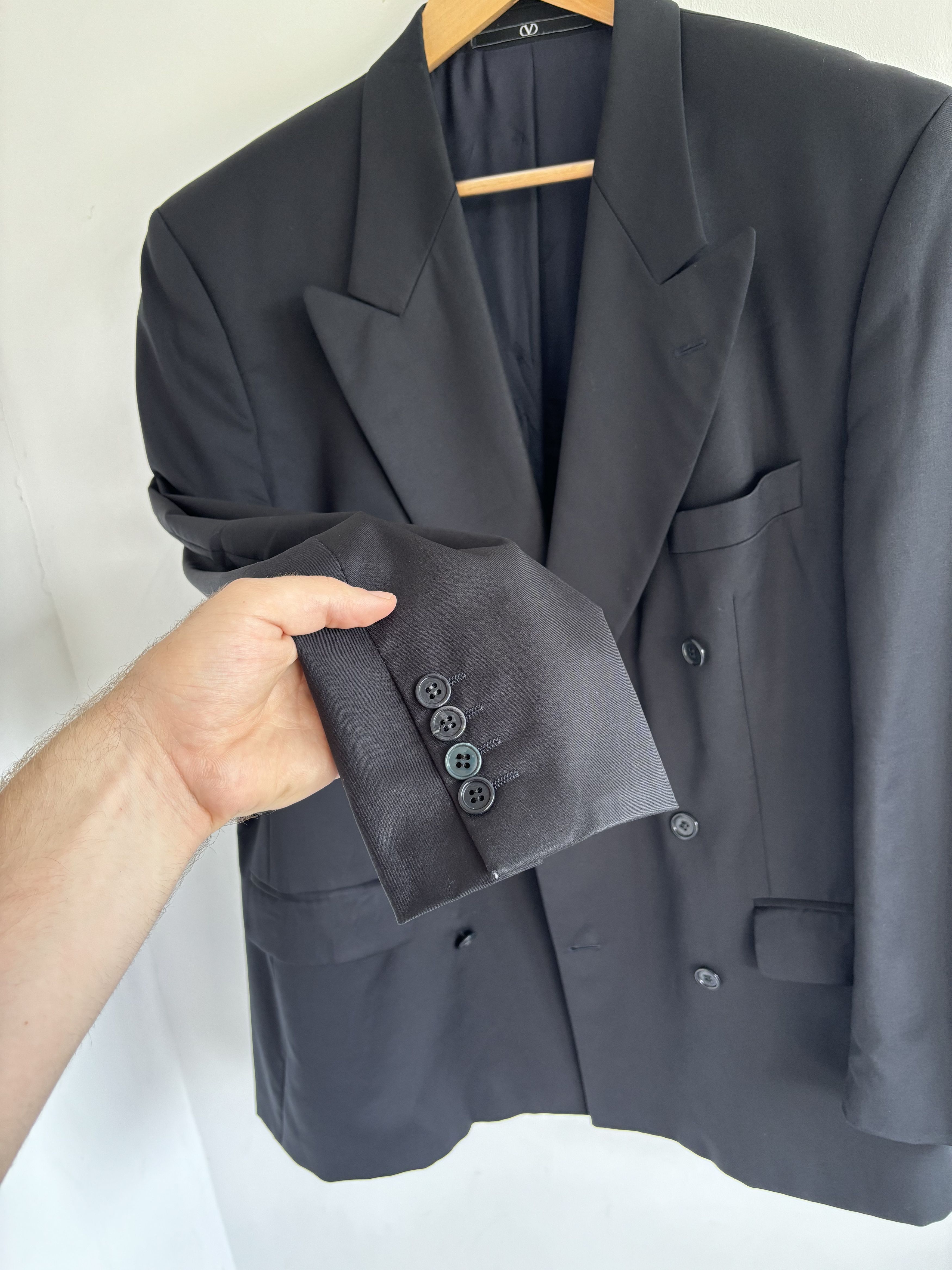 Valentino Vintage Valentino Double Breated Wool Blazer size 50 Size 50R - 8 Thumbnail