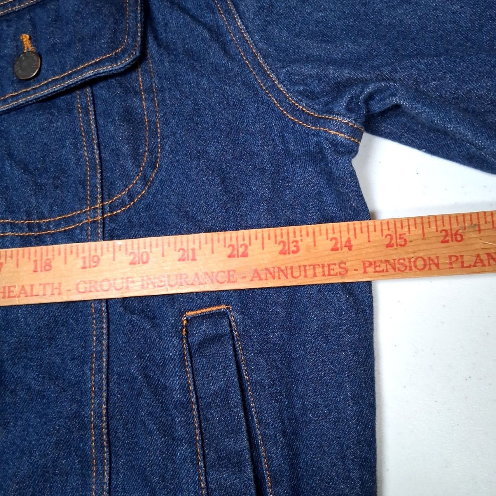 Vintage VINTAGE Scandia Woods Jean Jacket Men XL Western Wear Trucker Style Denim Blue Cowboy Ranch Upcycled Patchwork Pockets Collared Short Jacket Size US 36 / EU 52 - 6 Thumbnail
