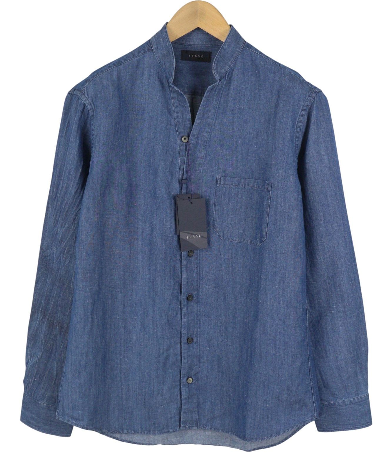 SEASE TN690 FISH TAIL XL Mid Denim Blue Button 90617 Size US XL / EU 56 / 4 - 2 Thumbnail