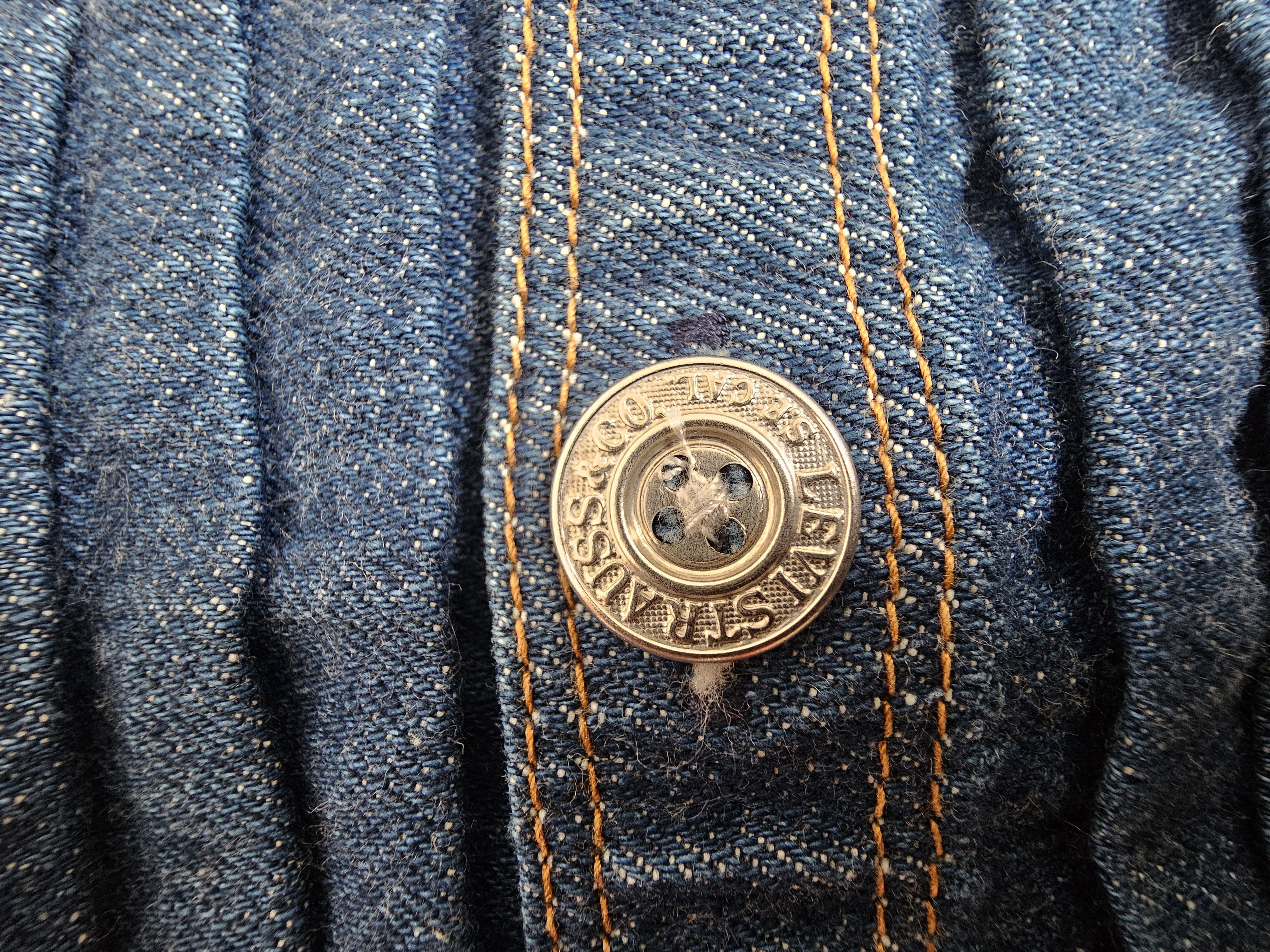 Levi's Vintage Clothing LVC 1880 Pleated Denim Jacket 1879 1920 1936 501XX 506XX Size US M / EU 48-50 / 2 - 5 Thumbnail