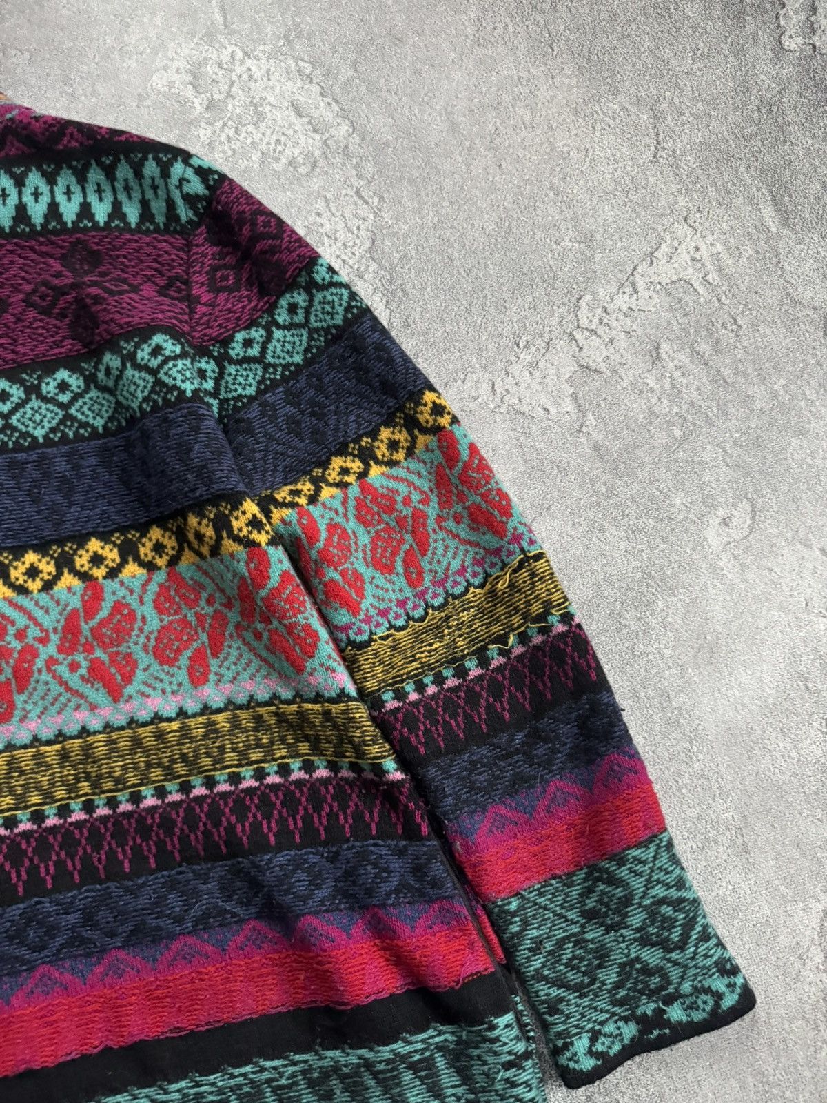 Dale Of Norway Ivko 44size printed flowers aztec knitwear jacket cardigan Size L / US 10 / IT 46 - 19 Thumbnail