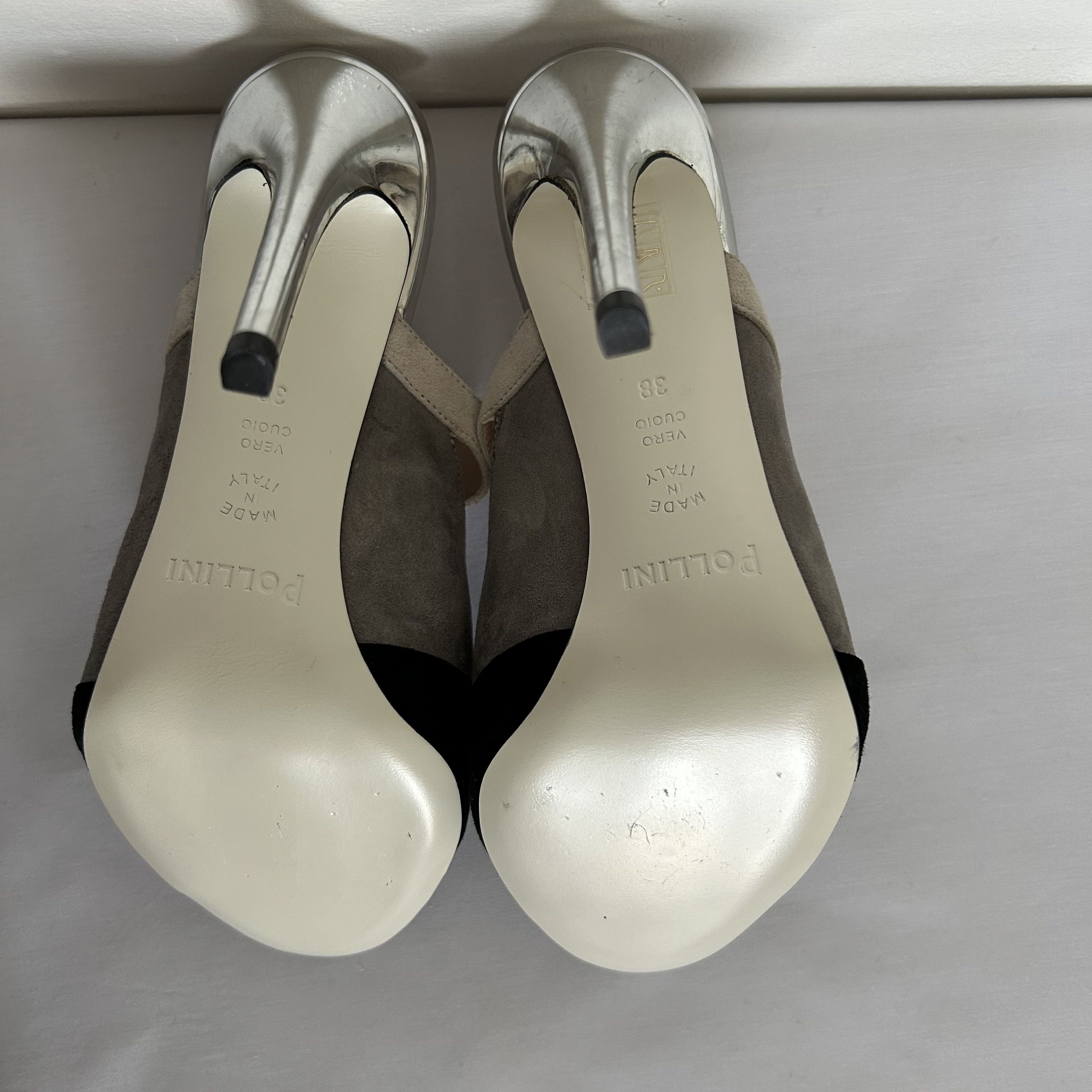 Pollini Pollini "SABOT" Colourblock Suede Heels Size US 6.5 / IT 36.5 - 11 Thumbnail
