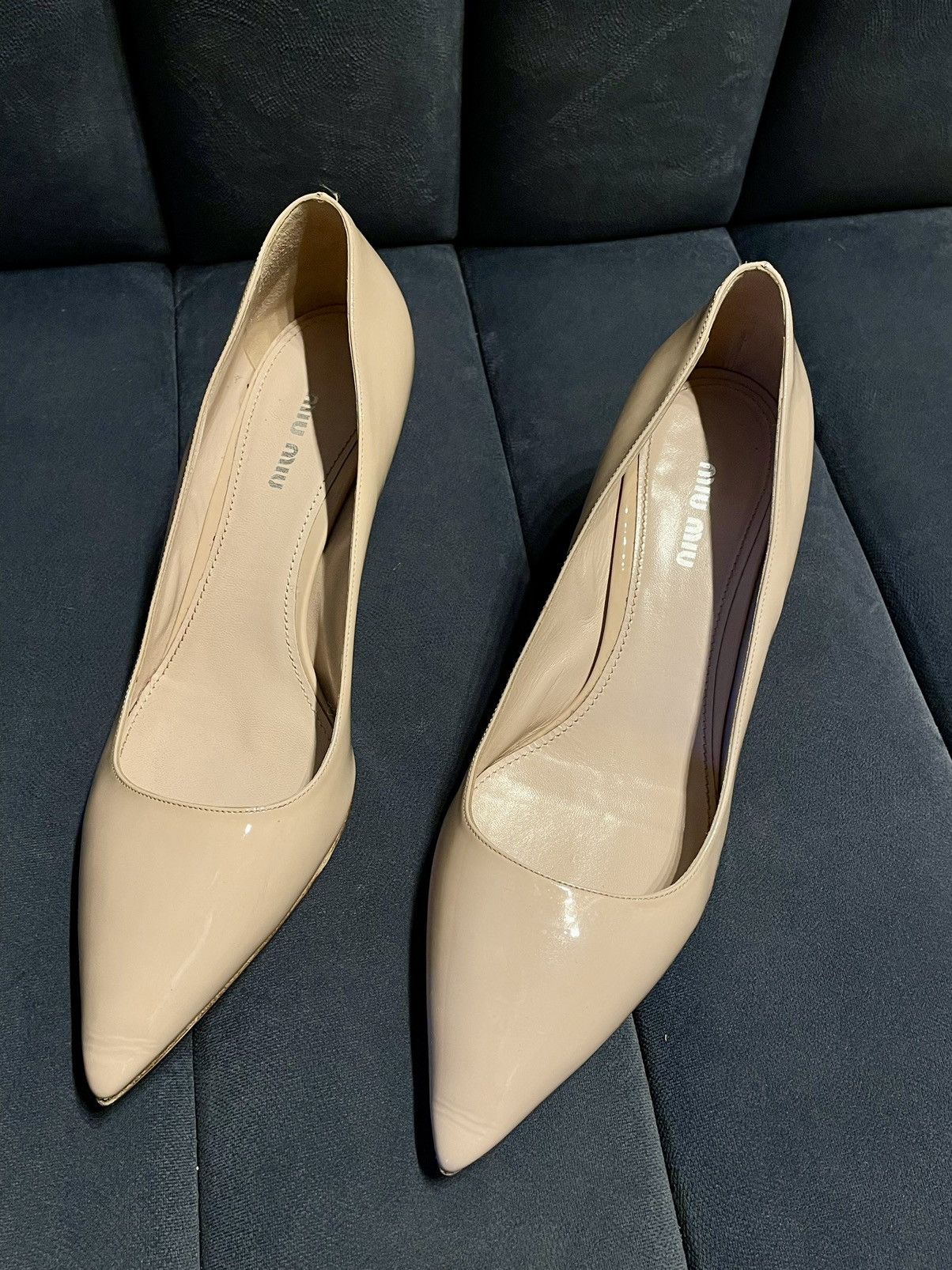 Miu Miu Miu Miu nude heels Size US 9.5 / IT 39.5 - 1 Thumbnail
