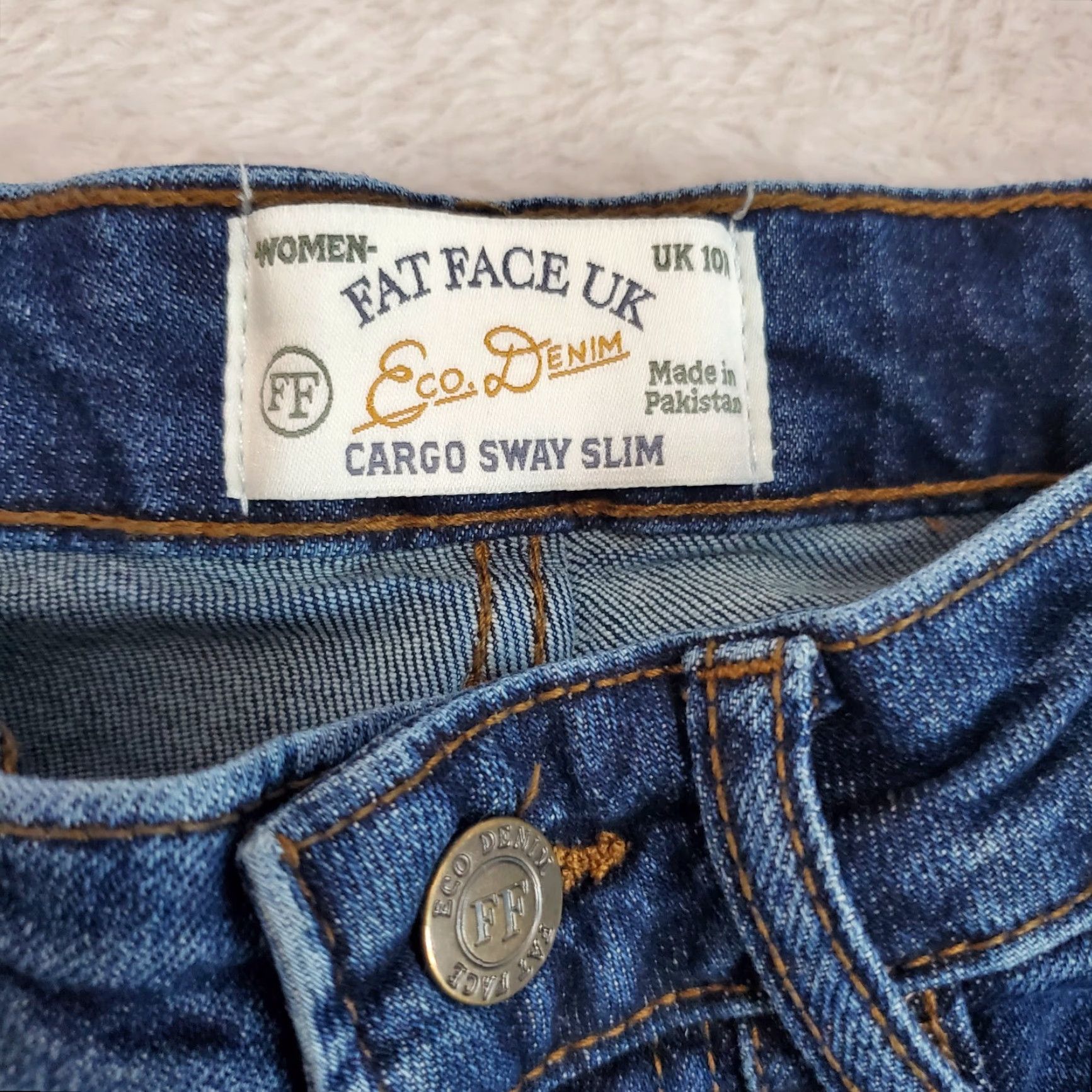 FatFace VINTAGE Fat Face Jeans Women Slim Cargo Sway Patch Pocket Eco Denim 26x27 Blue 98% Cotton 2% Elastane Size 30" / US 8 / IT 44 - 3 Thumbnail