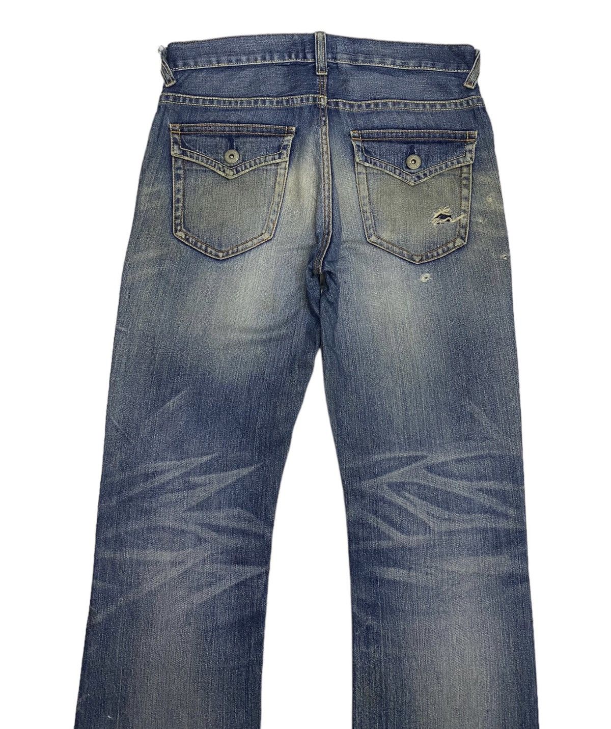 Japanese Brand × Jun Takahashi × Uniqlo VINTAGE UNIQLO JAPAN DISTRESSED DENIM JEANS HYPE Size US 33 - 4 Thumbnail
