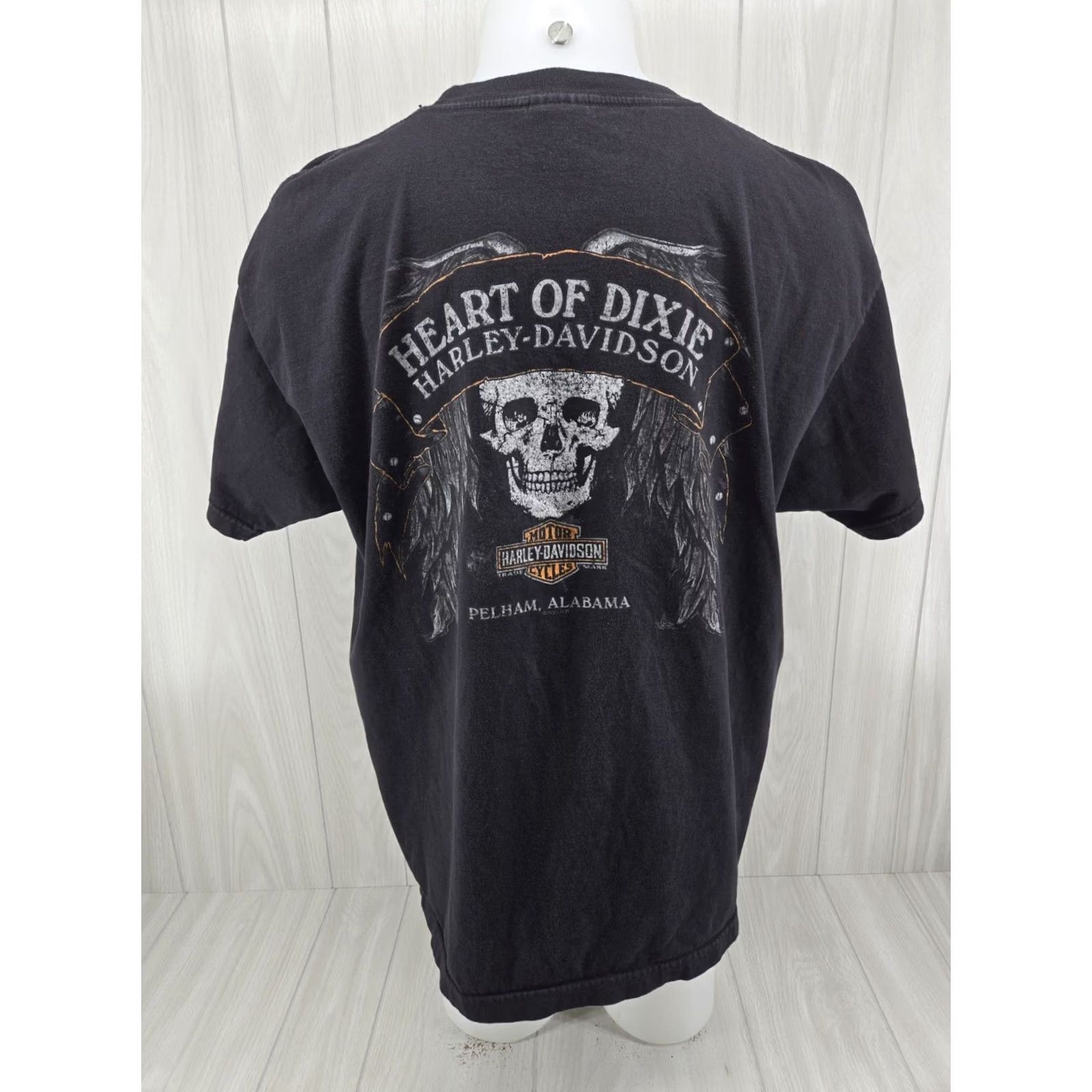 Harley Davidson Harley-Davidson T Shirt Heart of Dixie Pelham Alabama Mens 2XL Black 2021 Size US XXL / EU 58 / 5 - 2 Thumbnail