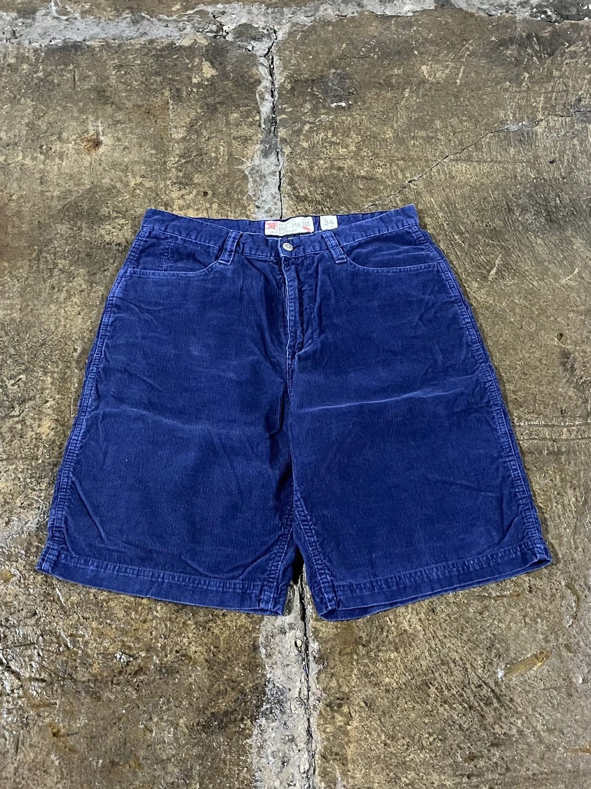 JNCO × Southpole × Vintage Crazy Vintage Y2K Baggy Corduroy Cargo Shorts JNCO Skater Size US 34 / EU 50 - 2 Thumbnail