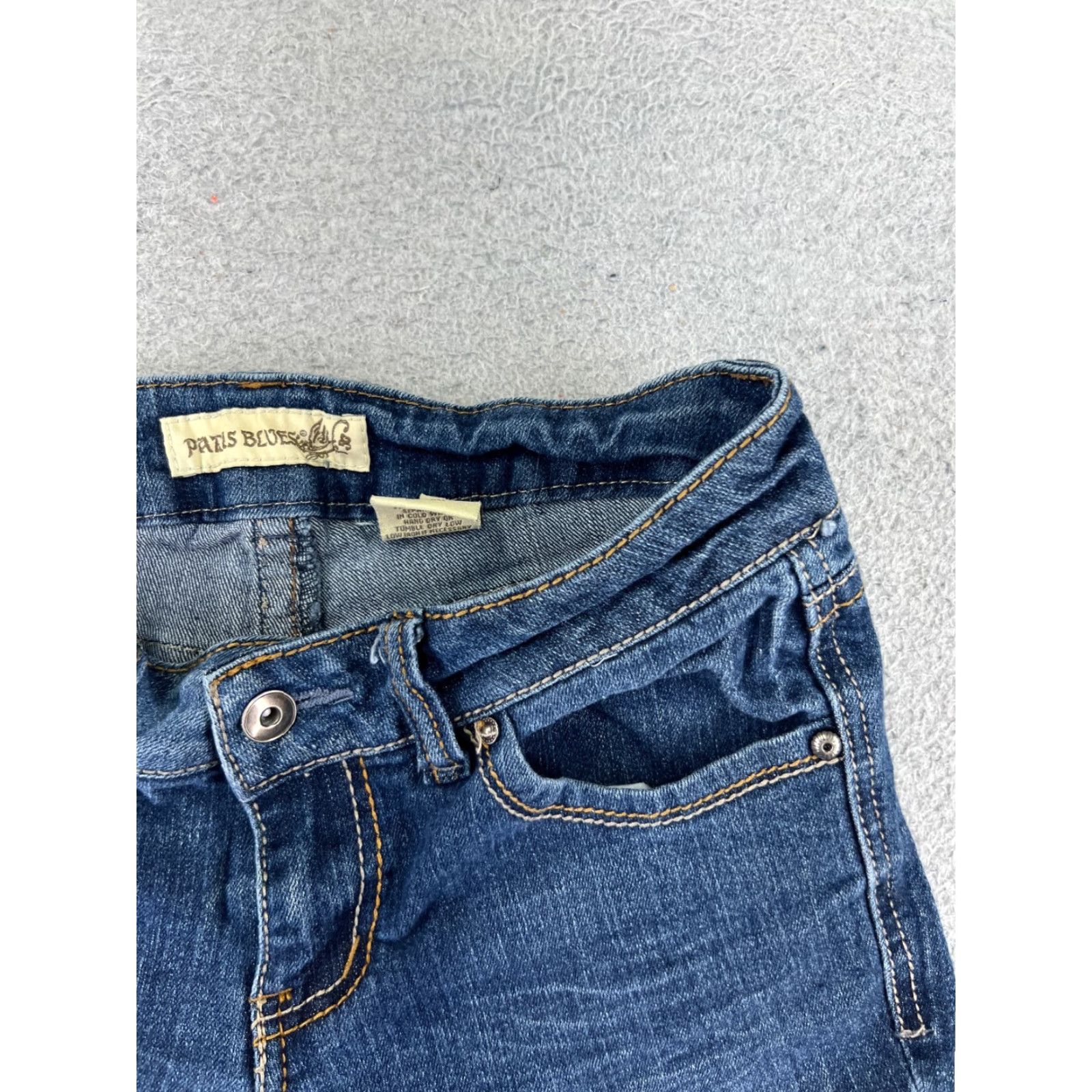 Vintage Paris Blues Shorts Womens 26x5 Blue Denim Jean Cutoff Pockets Cotton Blend Size 27" / US 4 / IT 40 - 5 Thumbnail