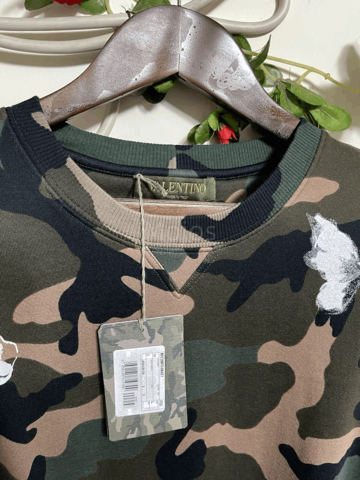 Valentino Valentino Butterfly Pattern Camo Sweatshirt-2508 Size US M / EU 48-50 / 2 - 4 Thumbnail