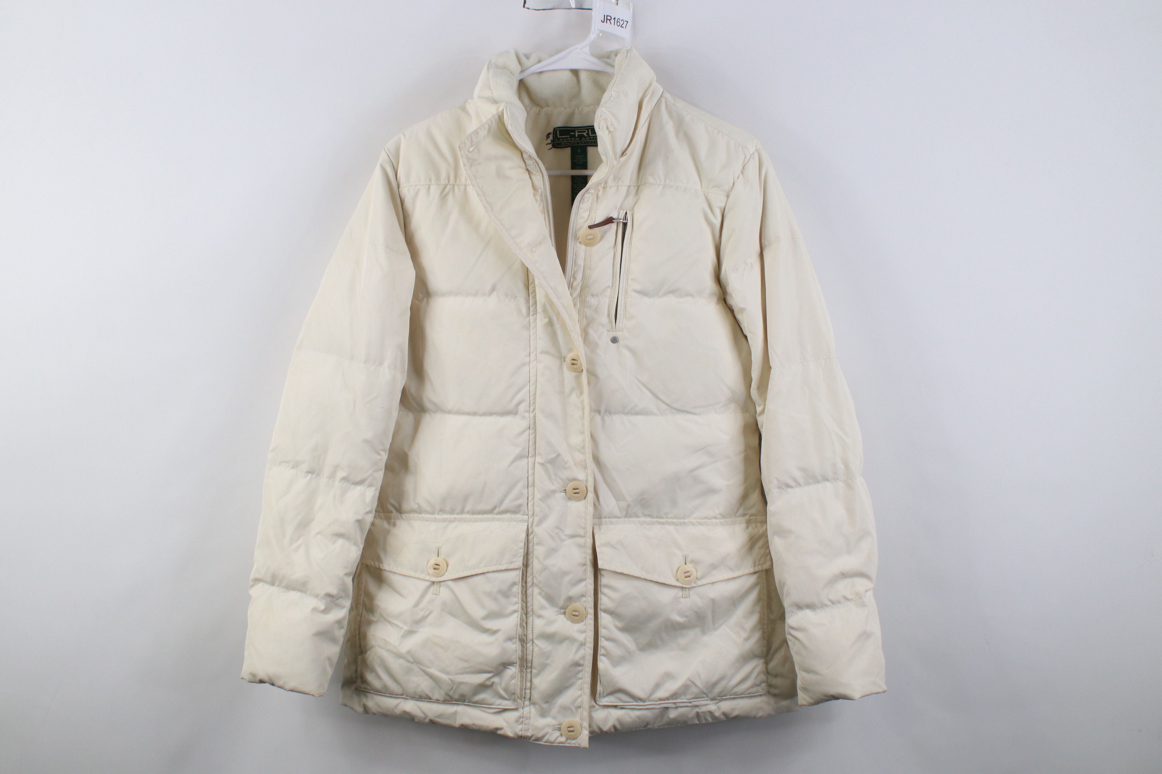 Polo Ralph Lauren Vintage Y2K Ralph Lauren Full Zip Puffer Jacket Cream Size S / US 4 / IT 40 - 1 Thumbnail
