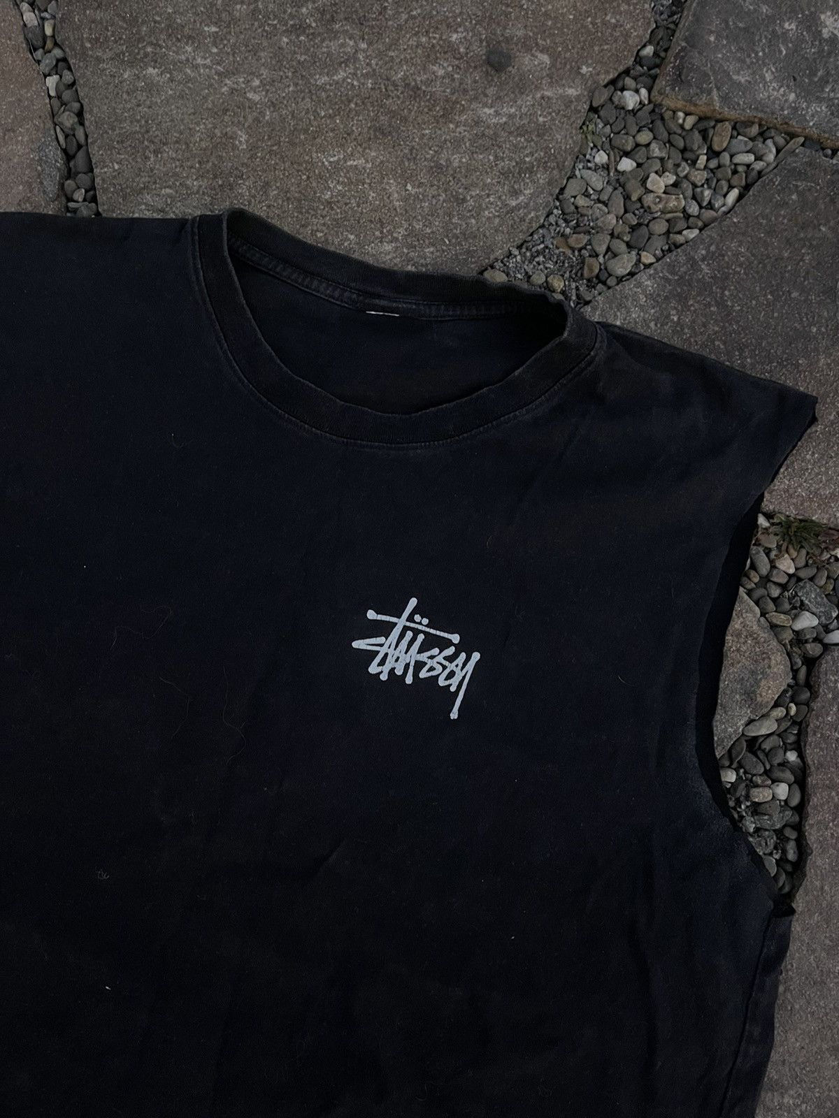 Other Y2K Stussy Big Logo distressed t-shirt sleeveless Size US M / EU 48-50 / 2 - 6 Thumbnail