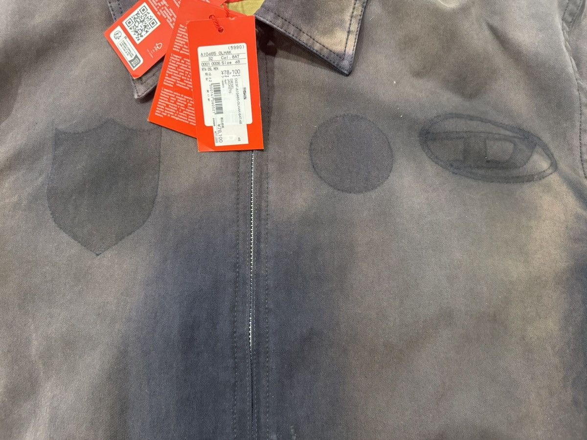 Diesel Mens cotton jacket with vintage effects navy/gold Size US M / EU 48-50 / 2 - 5 Thumbnail