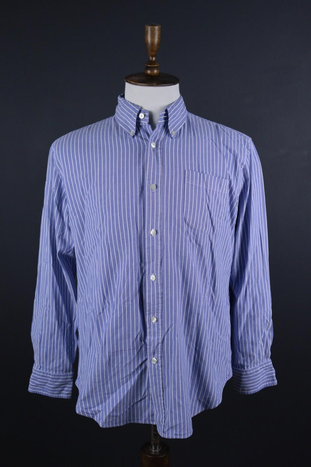Designer Boggi Milano Doppio Ritorto Blue Stripe Shirt Size XL Size US XL / EU 56 / 4 - 1 Thumbnail