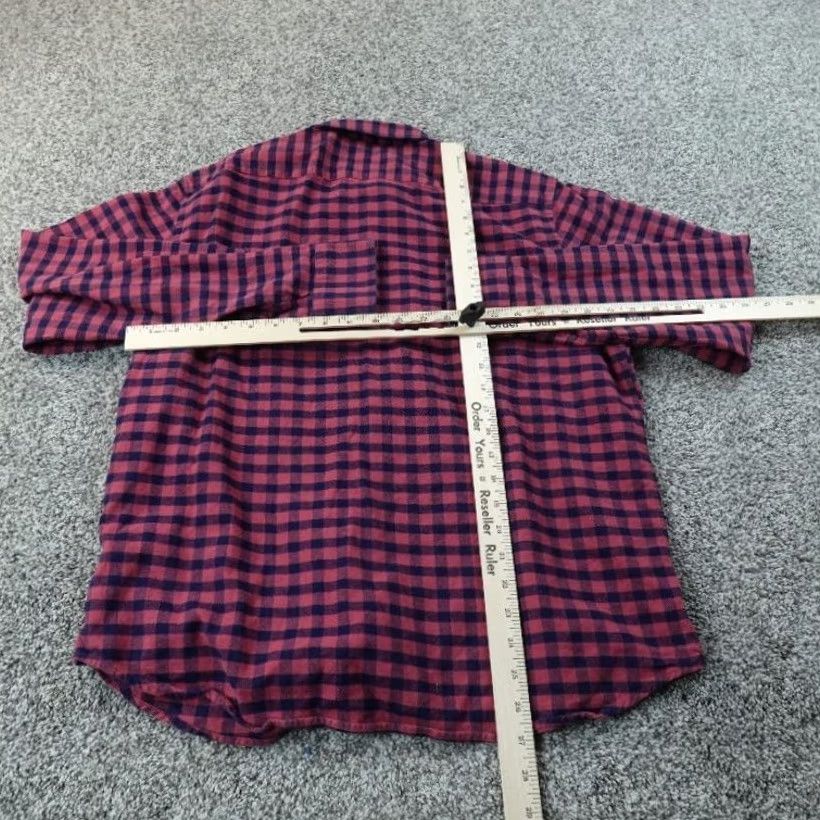 UNTUCKit UNTUCKit Shirt Mens L Red Blue Plaid Flannel Bricco Button Up Long Sleeve Preppy Shirt Size US L / EU 52-54 / 3 - 5 Thumbnail