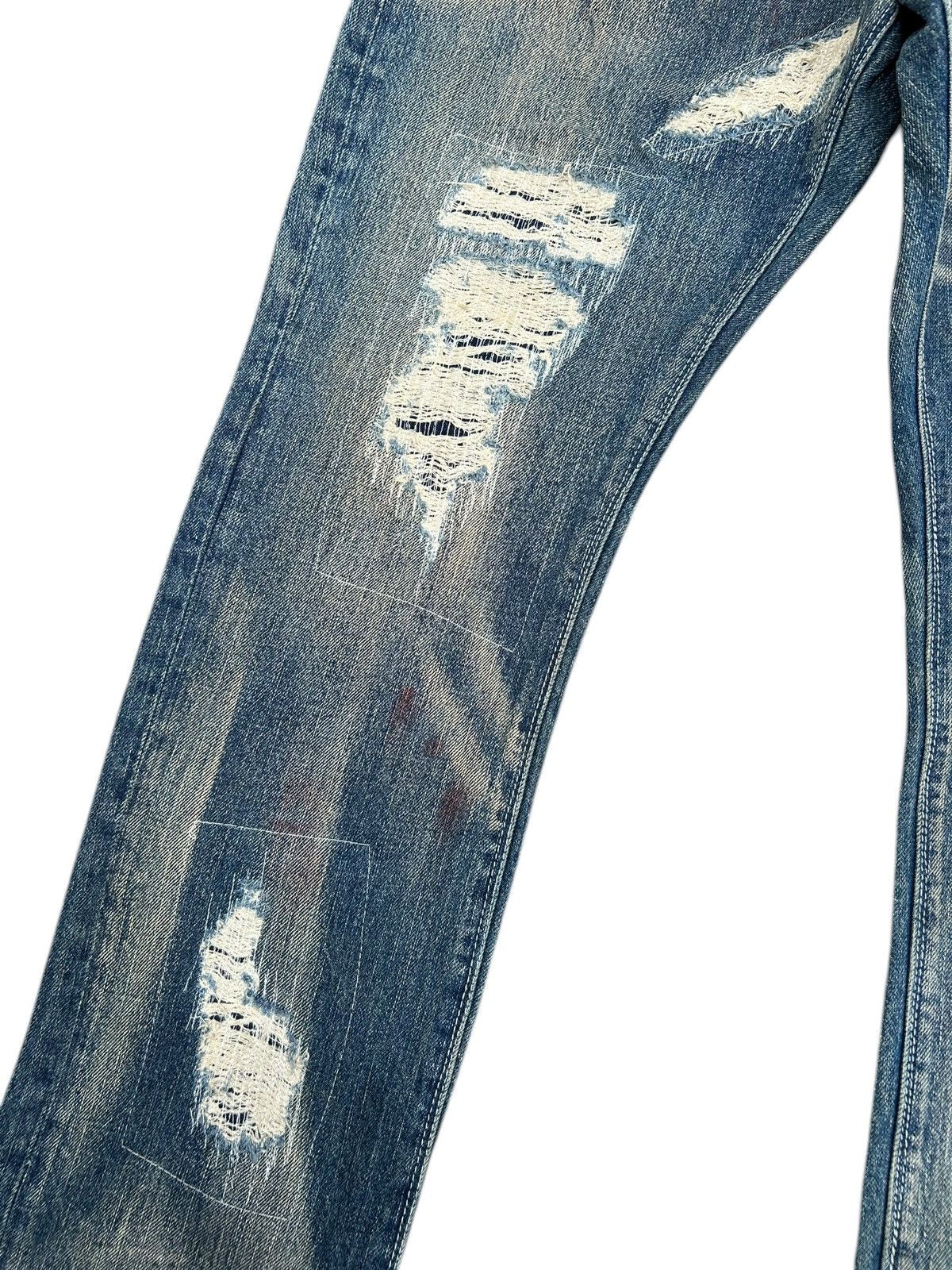 Kapital BONDS AND PEACE BUCKLE BACK JAPANESE DISTRESSED DENIM JEANS Size US 32 / EU 48 - 7 Thumbnail
