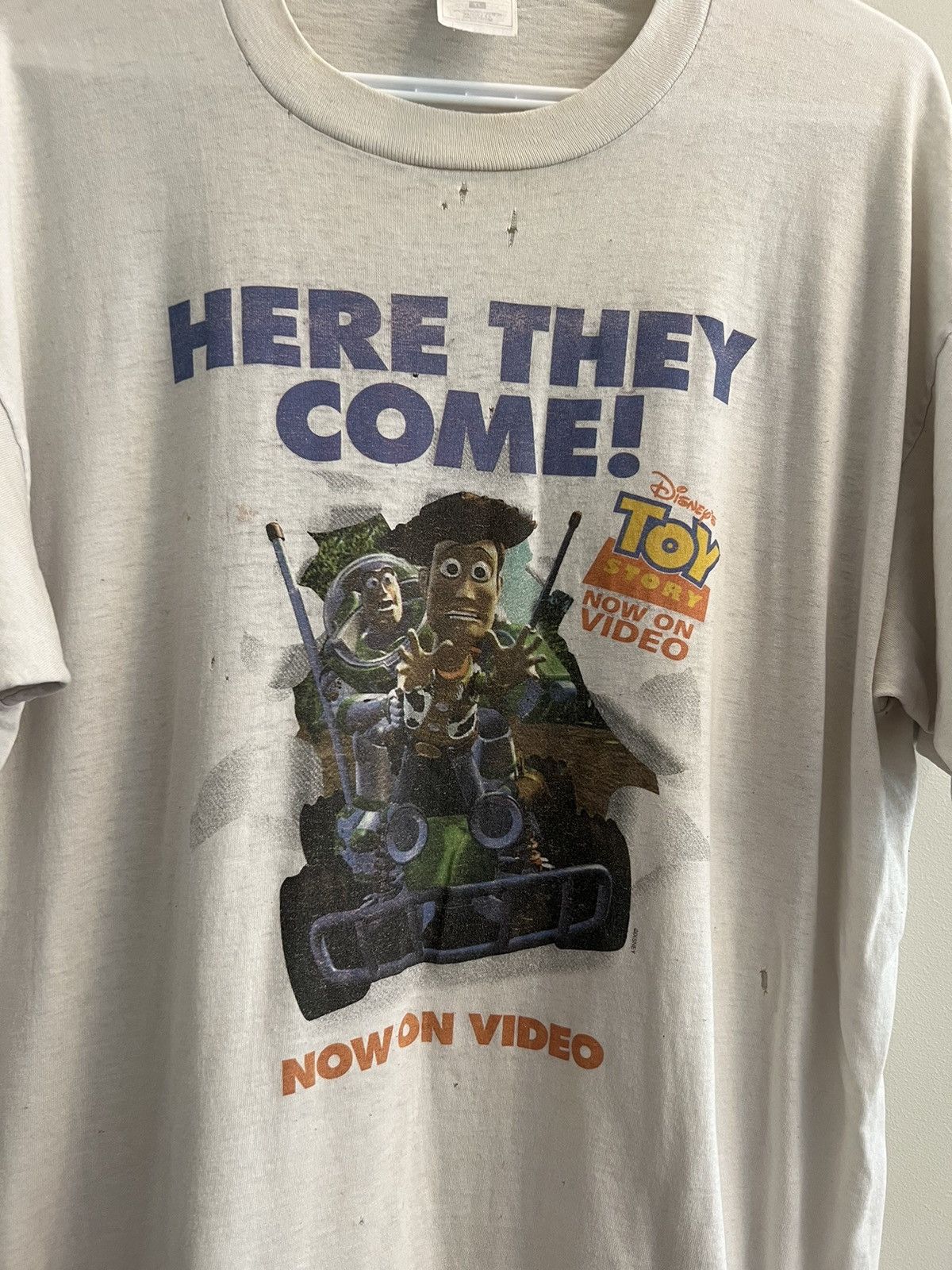 Fruit Of The Loom VINTAGE 1995 TOY STORY MOVIE PROMO SHIRT Size US XL / EU 56 / 4 - 2 Thumbnail