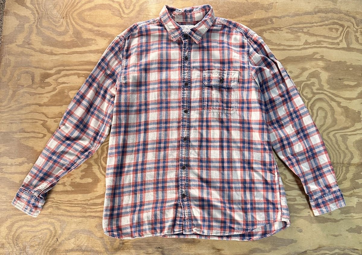Designer × Gap White, Red and Blue GAP Flannel Shirt Size US XL / EU 56 / 4 - 1 Thumbnail