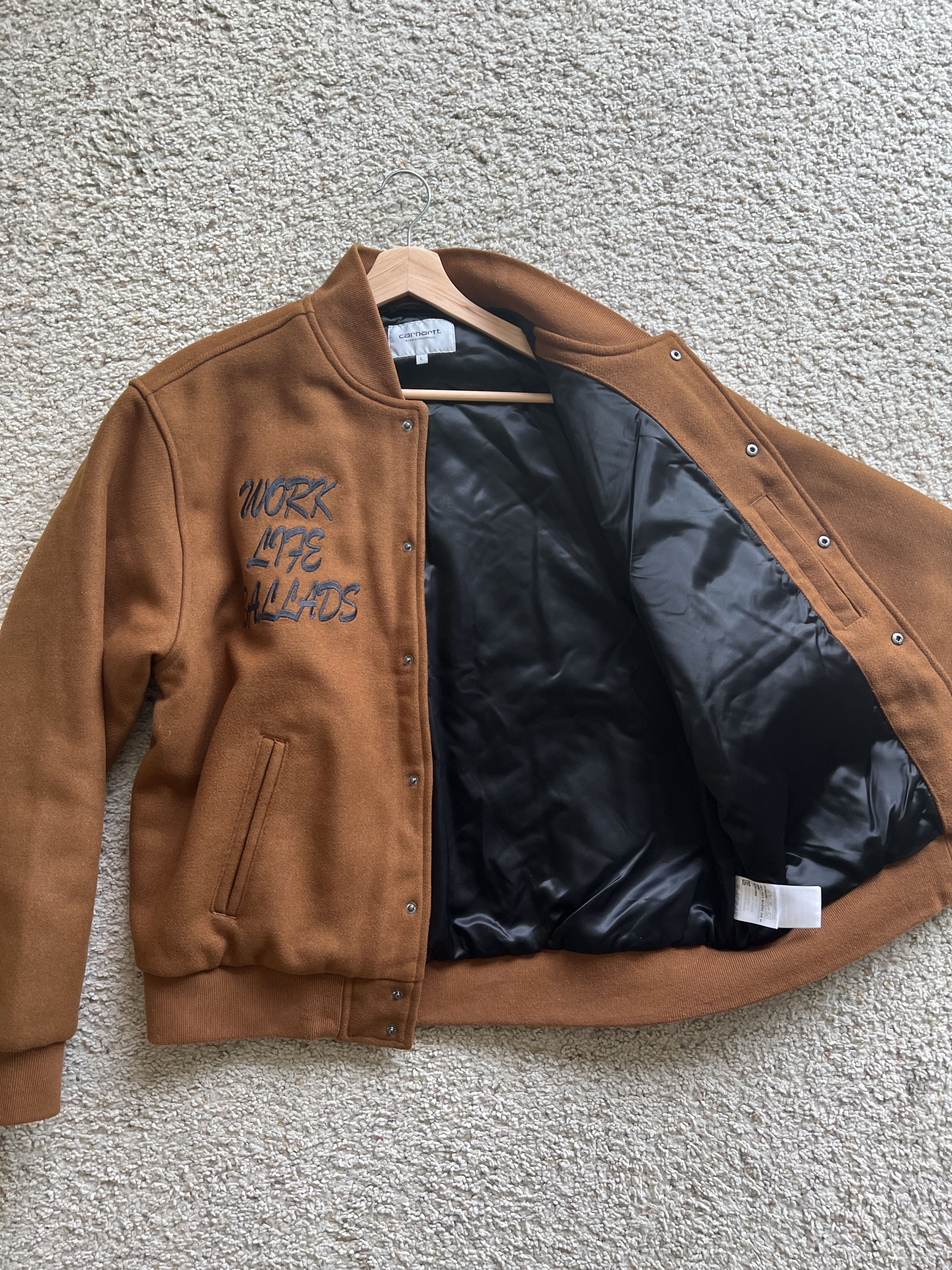 Carhartt Wip Work Varsity felted bomber Size US L / EU 52-54 / 3 - 2 Thumbnail