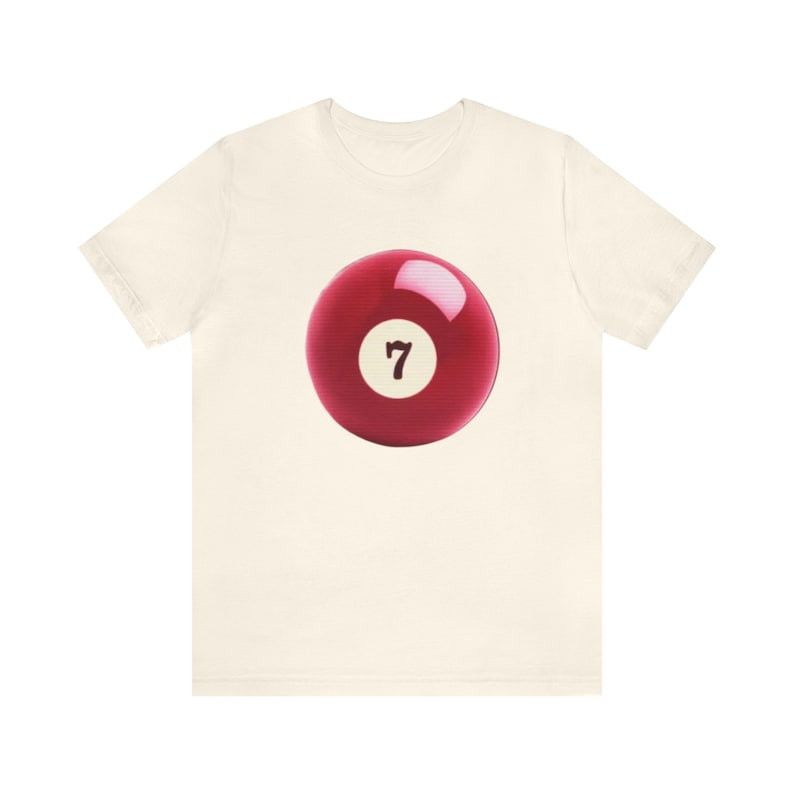 Designer 7 Pool Ball Shirt Unisex Adult Tee Size M / US 6-8 / IT 42-44 - 1 Thumbnail