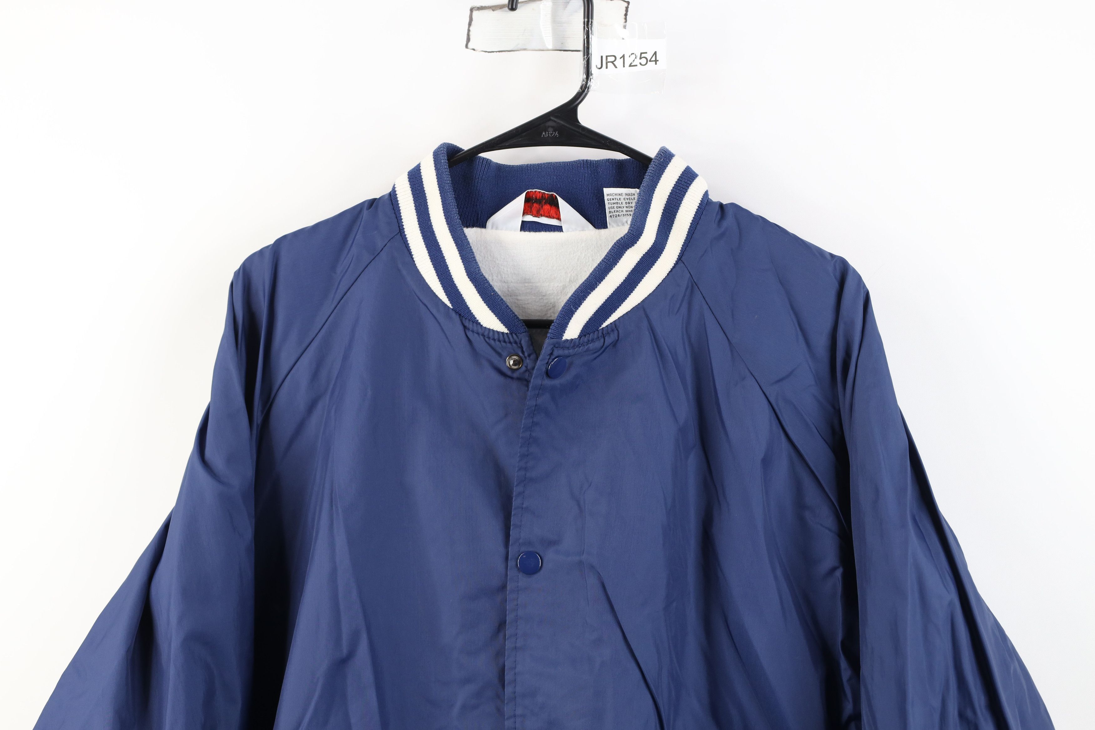 Vintage Vintage 70s 80s Streetwear Windbreaker Bomber Jacket Bleu Size US XL / EU 56 / 4 - 2 Thumbnail
