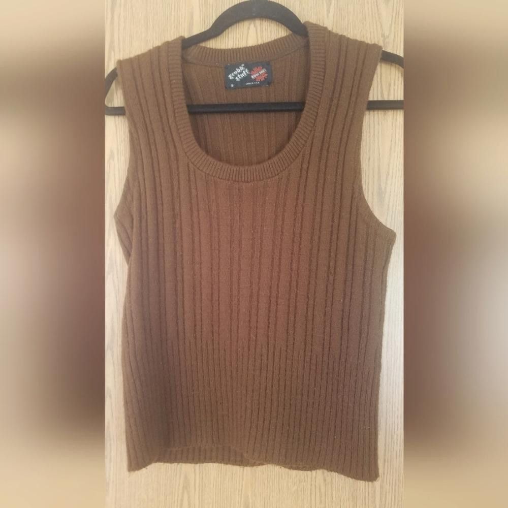 Designer Robert Bruce Grubb Stuff Small Sweater Vest Size S / US 4 / IT 40 - 1 Thumbnail
