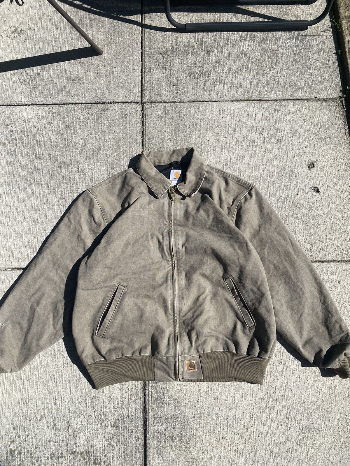 image of 90's Carhartt Duck Canvas Mesh Lined Chore Jacket, XL in Tan, Men's