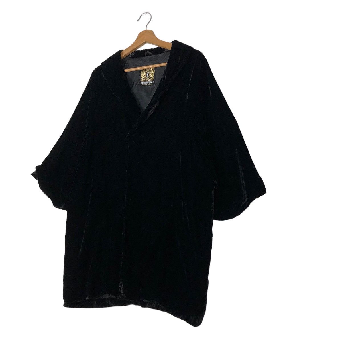 Vintage 🔥Rare Long Jacket Scheibler Velvet Made in W.Germany Black Size US M / EU 48-50 / 2 - 2 Thumbnail